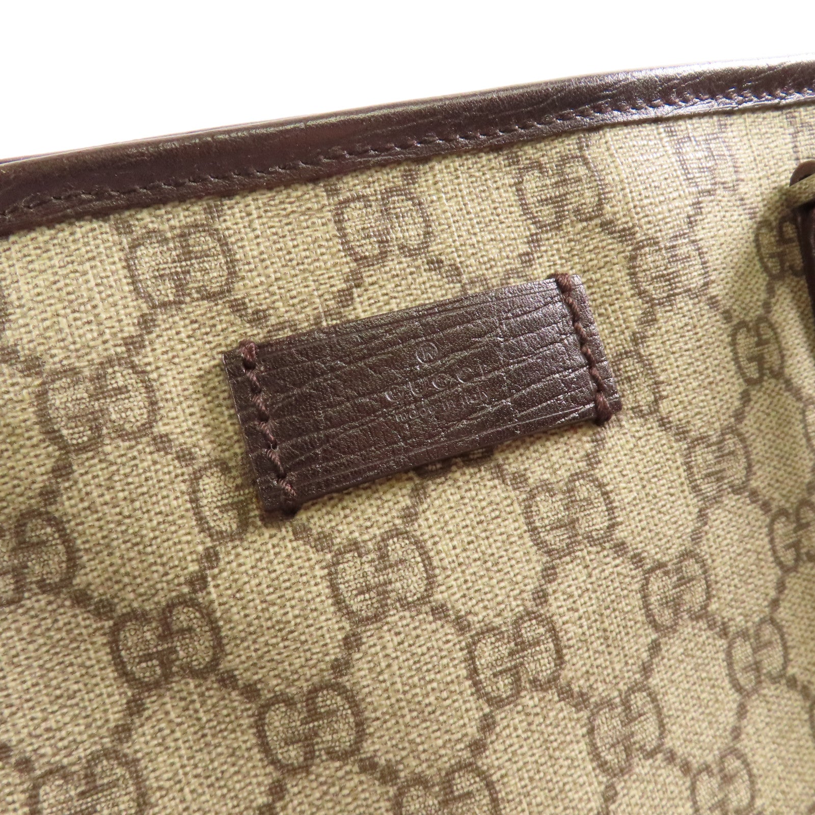 GUCCI 塗層帆布Tote Bag銀扣手挽袋