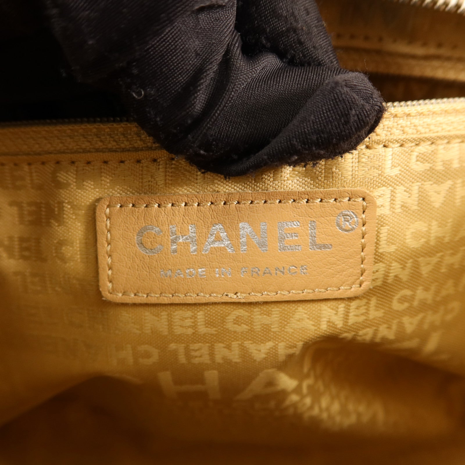 CHANEL 帆布/牛皮皮革Tote Bag銀扣手挽袋