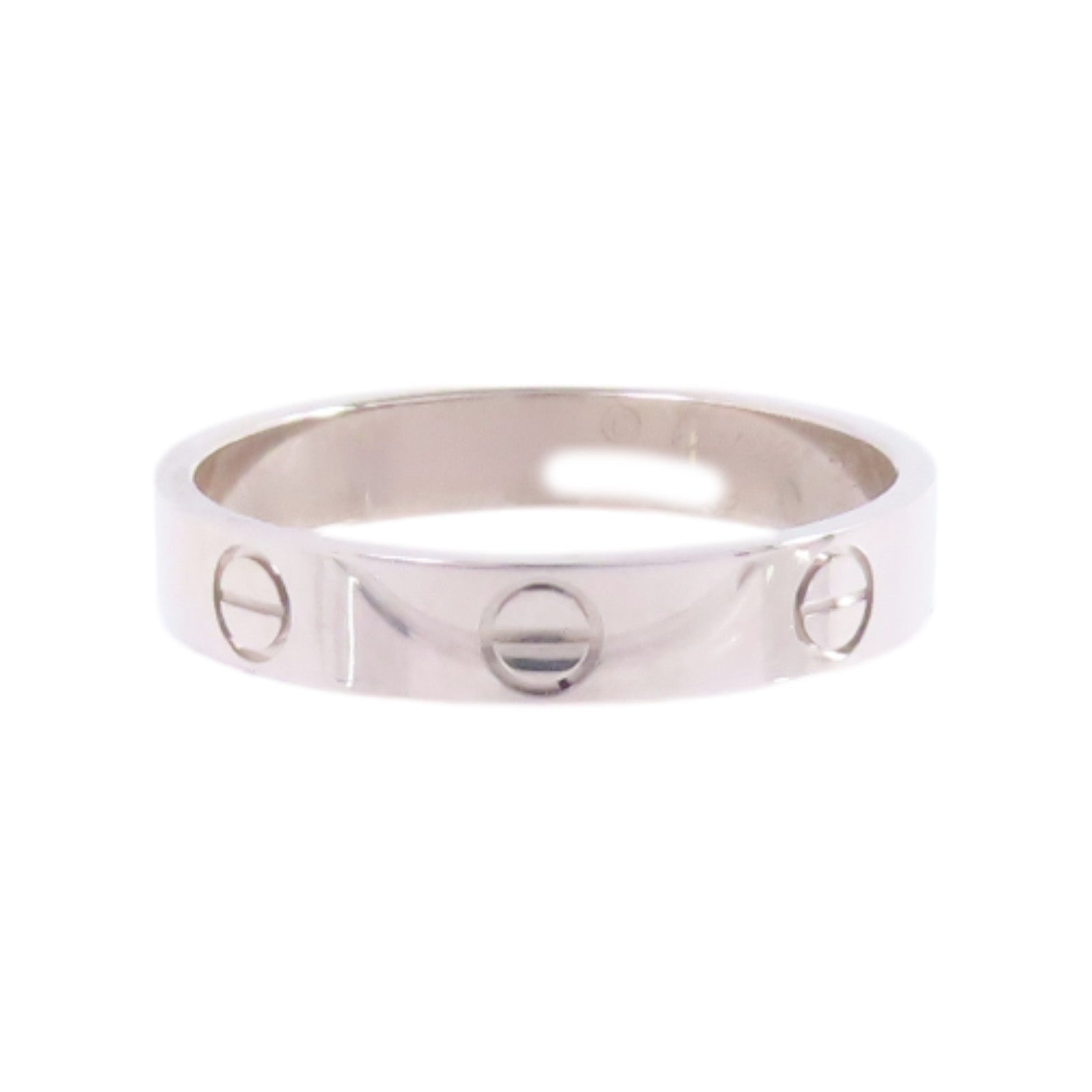 CARTIER 18K白金/Mini Love Ring戒指Cartier#56/US#7.25