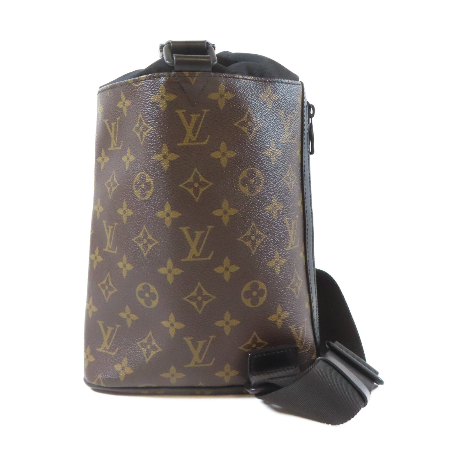 LOUIS VUITTON Monogram Chalk Sling黑扣肩背袋啡色