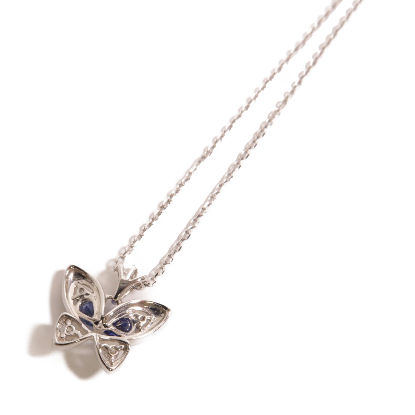 JEWELRY 【激減優惠】18K白金Diamond Necklace鑽石項鏈藍色