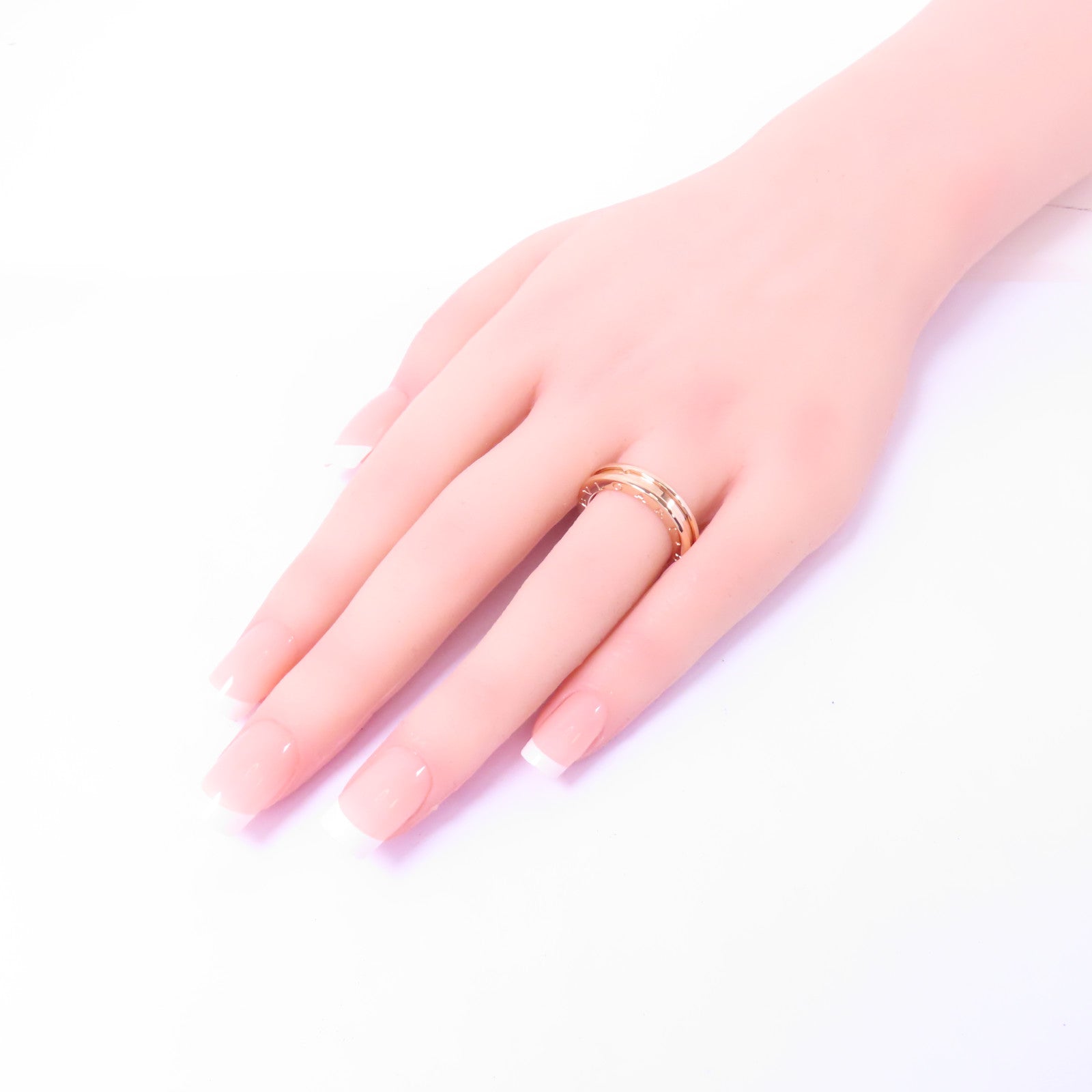 BVLGARI 18K玫瑰金B-zero1pm Ring戒指BLV#54 US#6.75