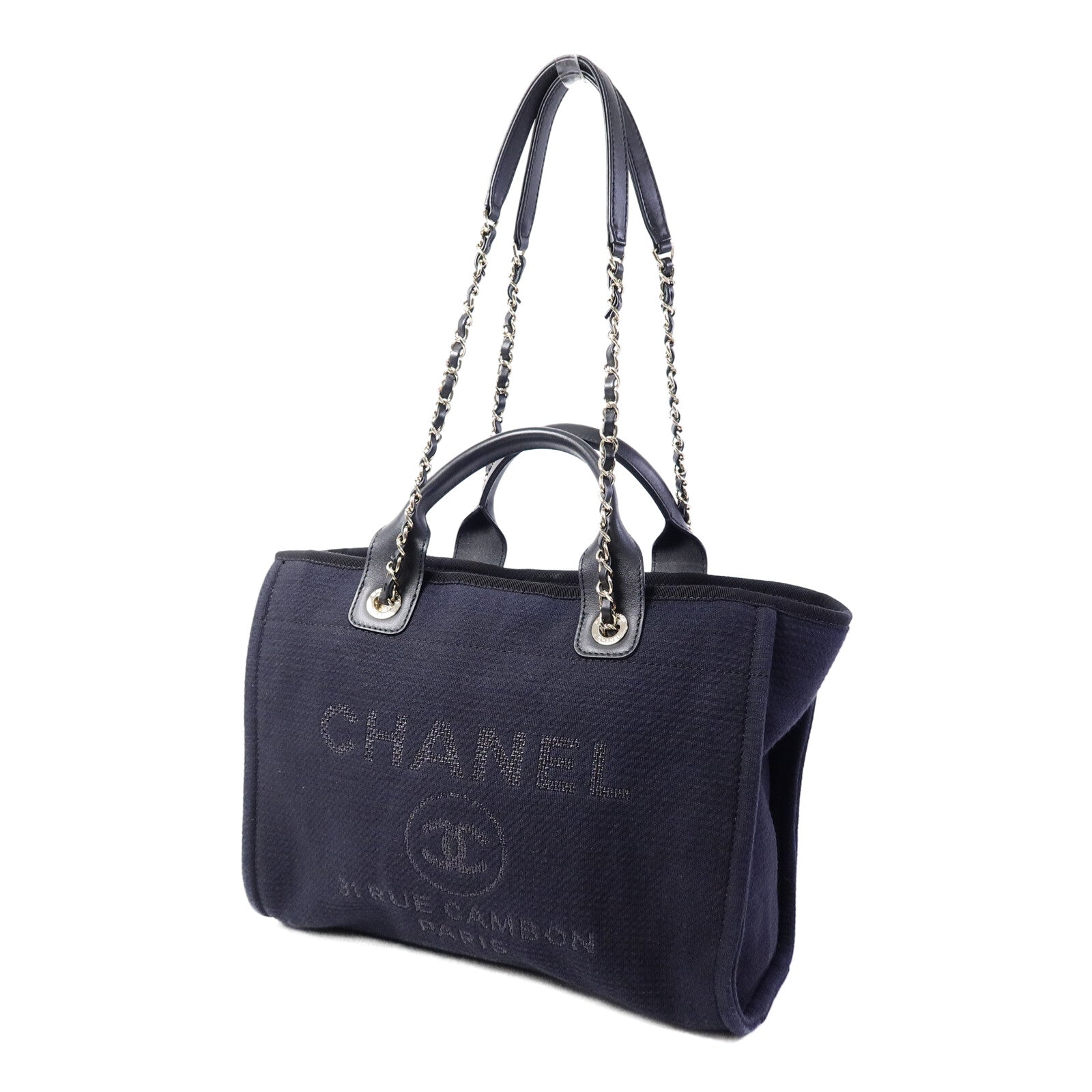 CHANEL 牛仔布Deauville Tote手挽袋