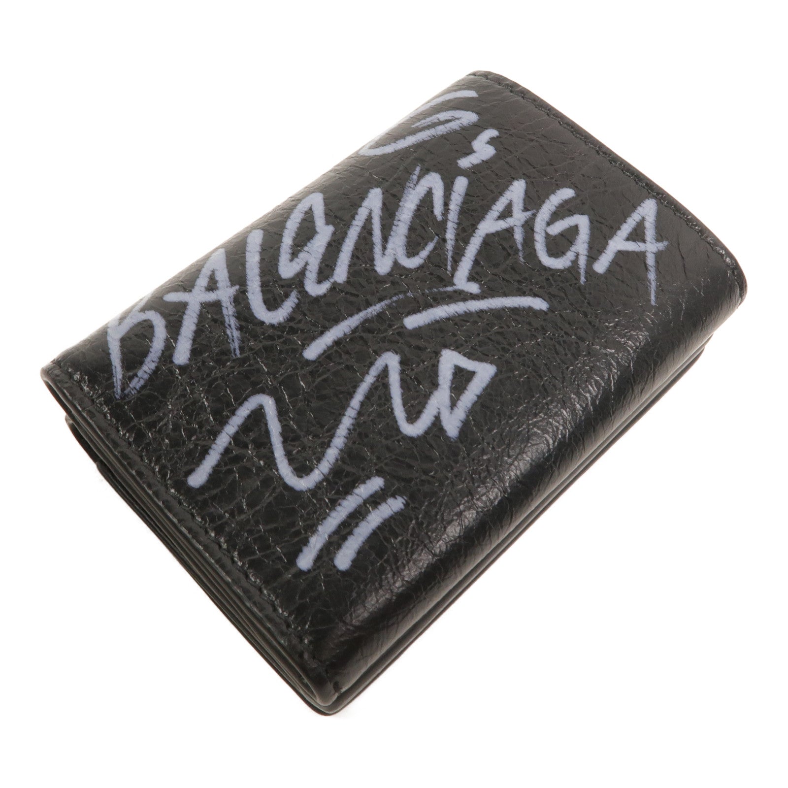 BALENCIAGA 牛皮皮革Trifold Mini Wallet錢包