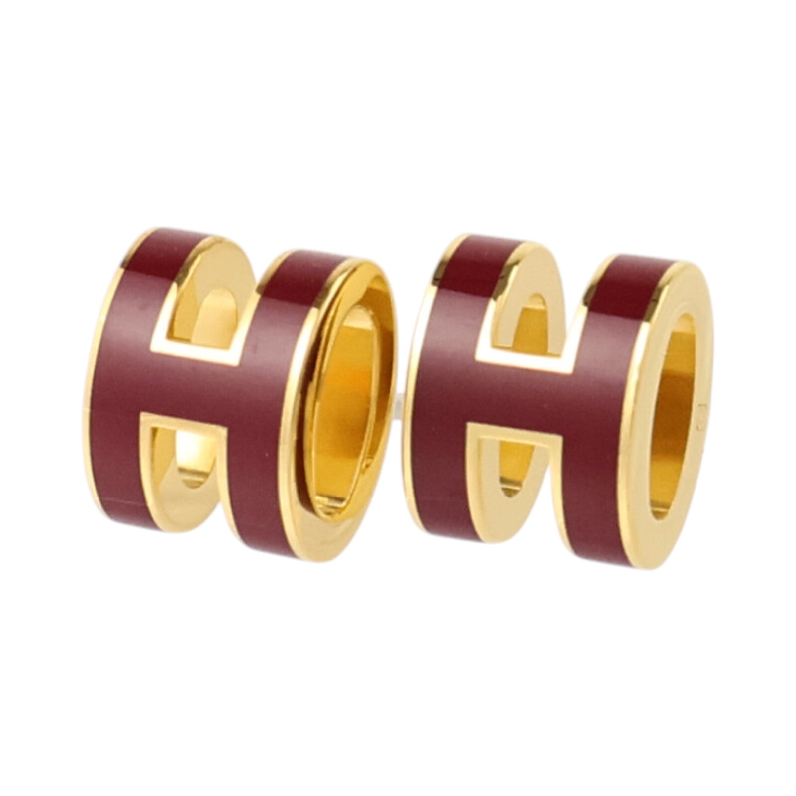 HERMES 金屬/琺瑯Mini Pop H Earrings耳環