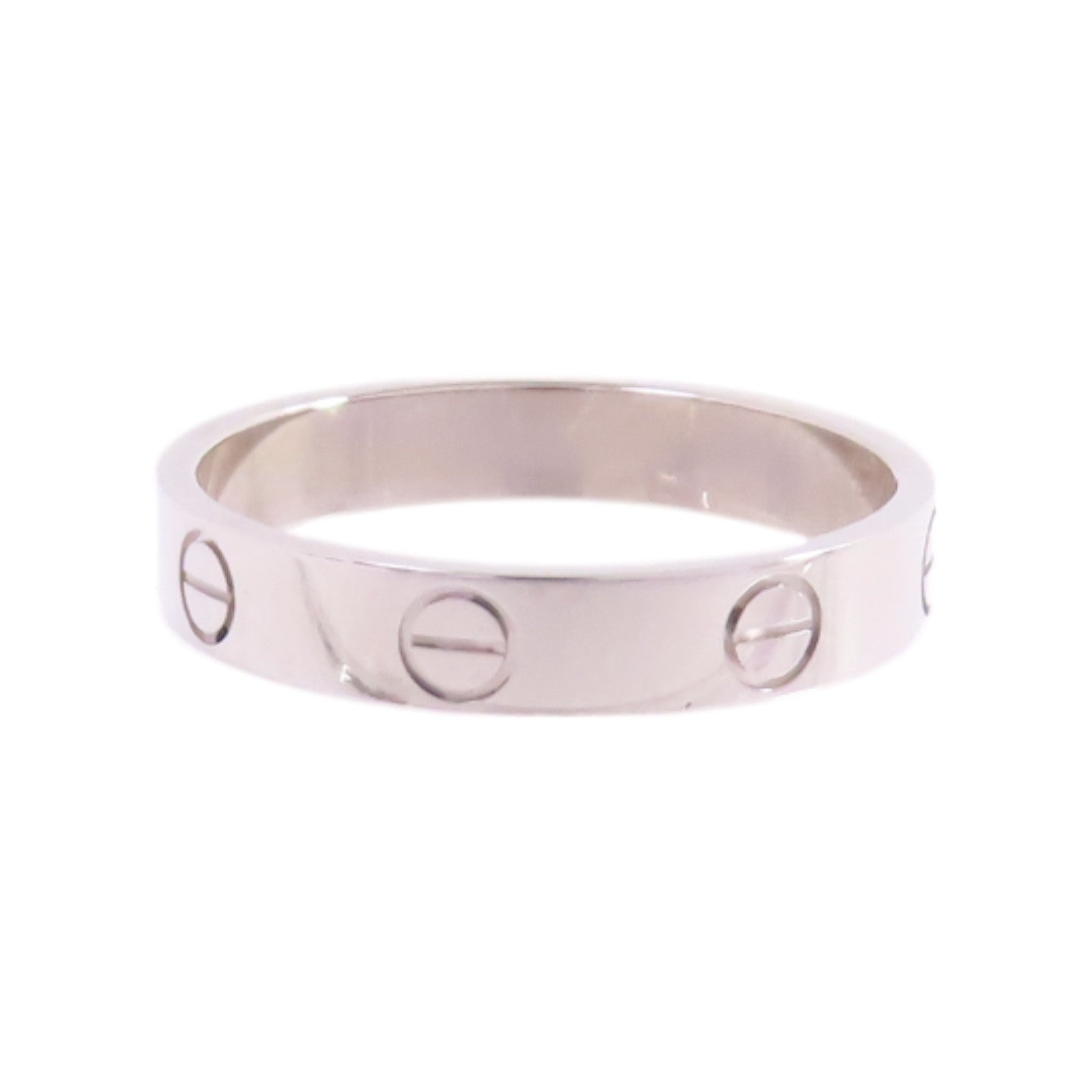 CARTIER 18K白金/Mini Love Ring戒指Cartier#56/US#7.25