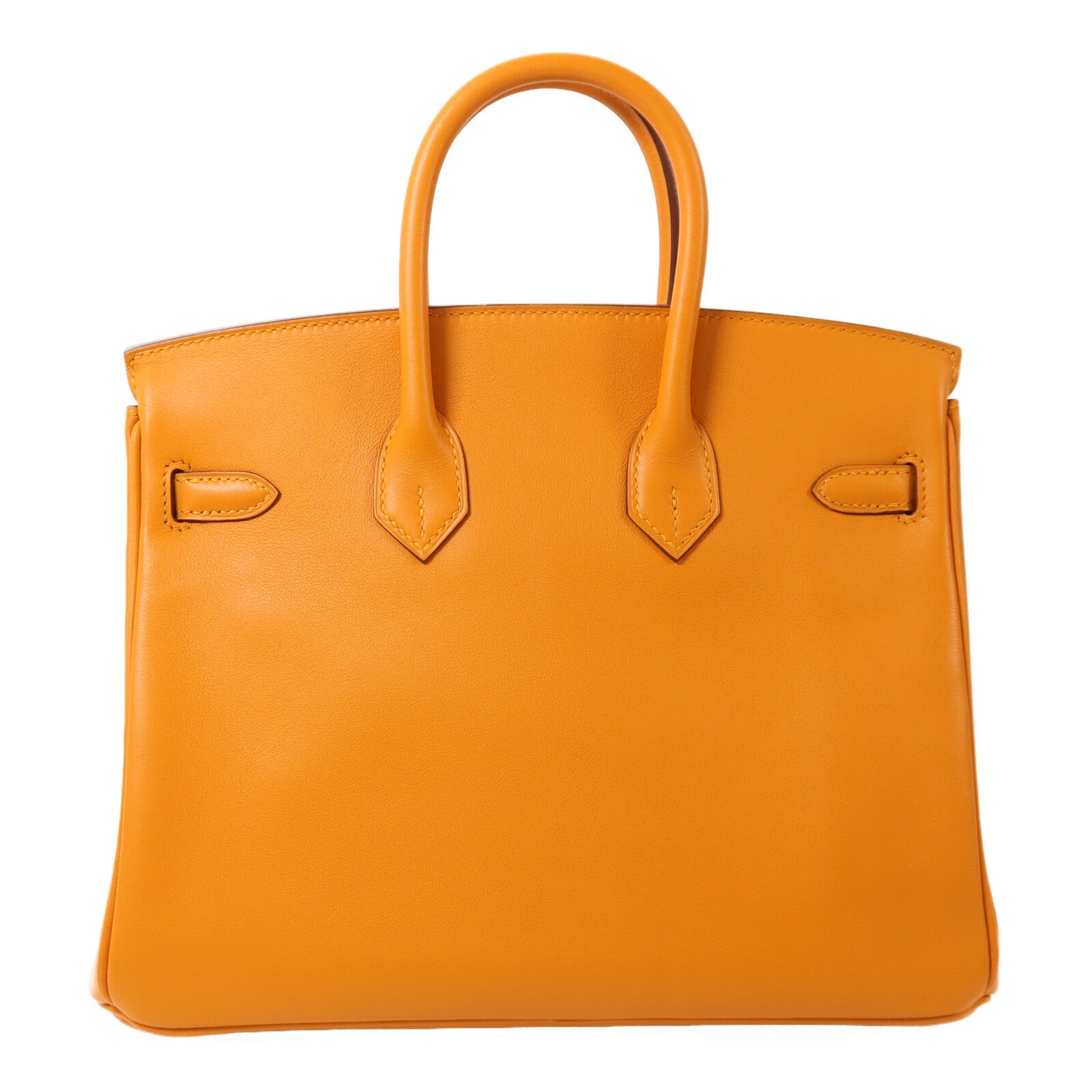 HERMES Swift皮革Birkin 25金扣手挽袋Apricot
