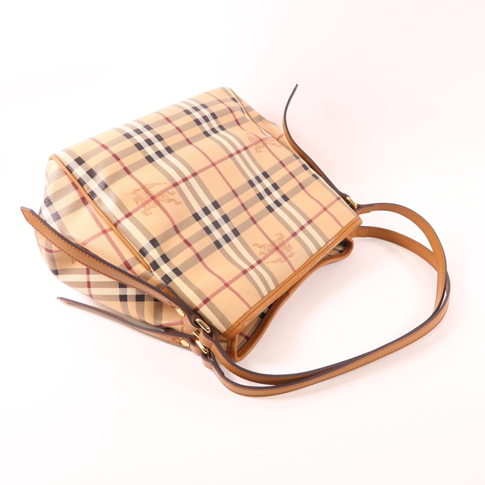 BURBERRY 塗層帆布Tote Bag金扣肩背袋