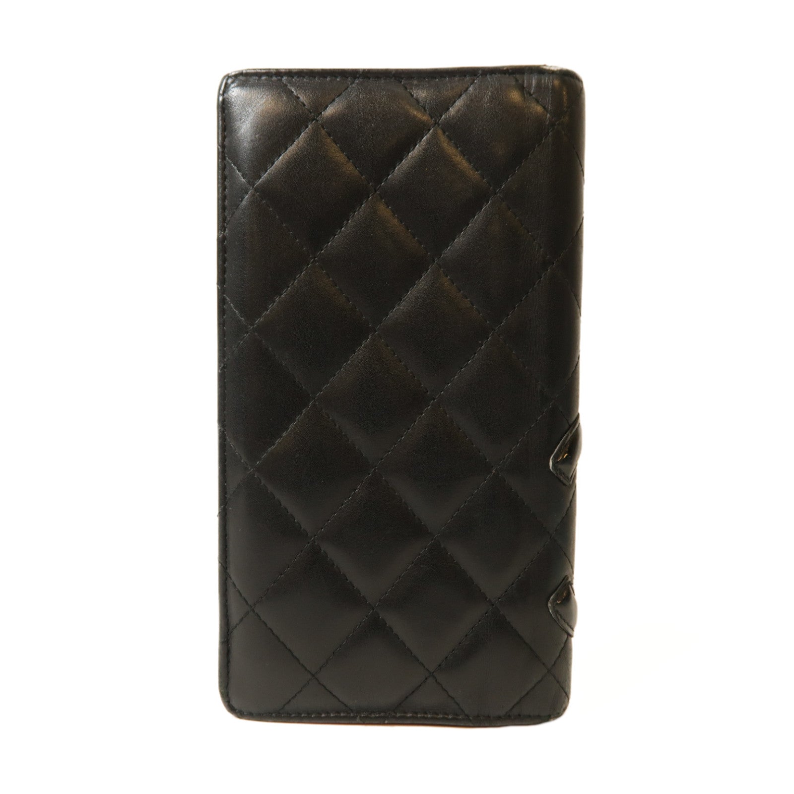 CHANEL 【激減優惠】菱格牛皮皮革Cambon Line Long Wallet長錢包黑色
