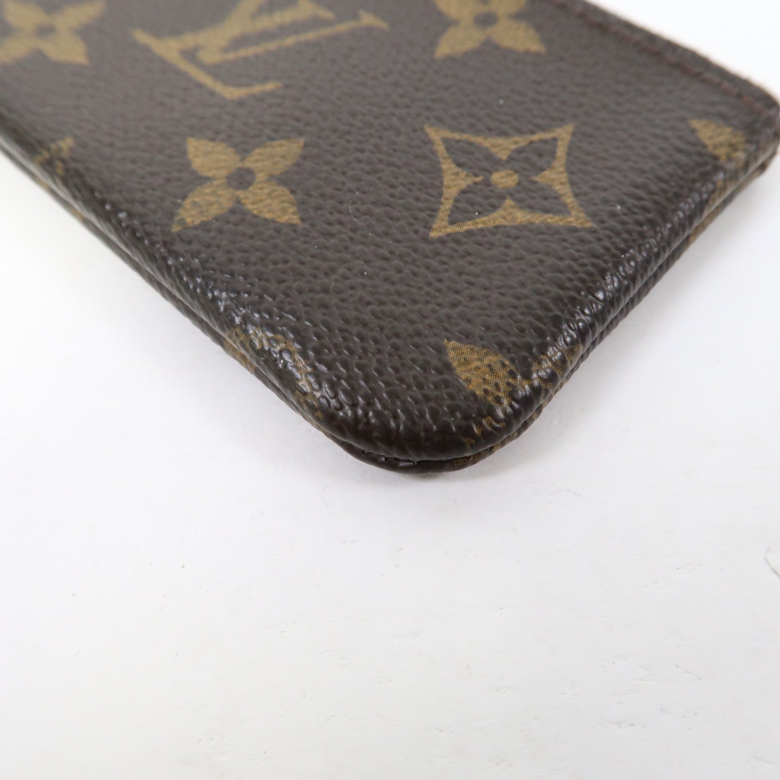 LOUIS VUITTON Monogram Coin Case金扣零錢包啡色