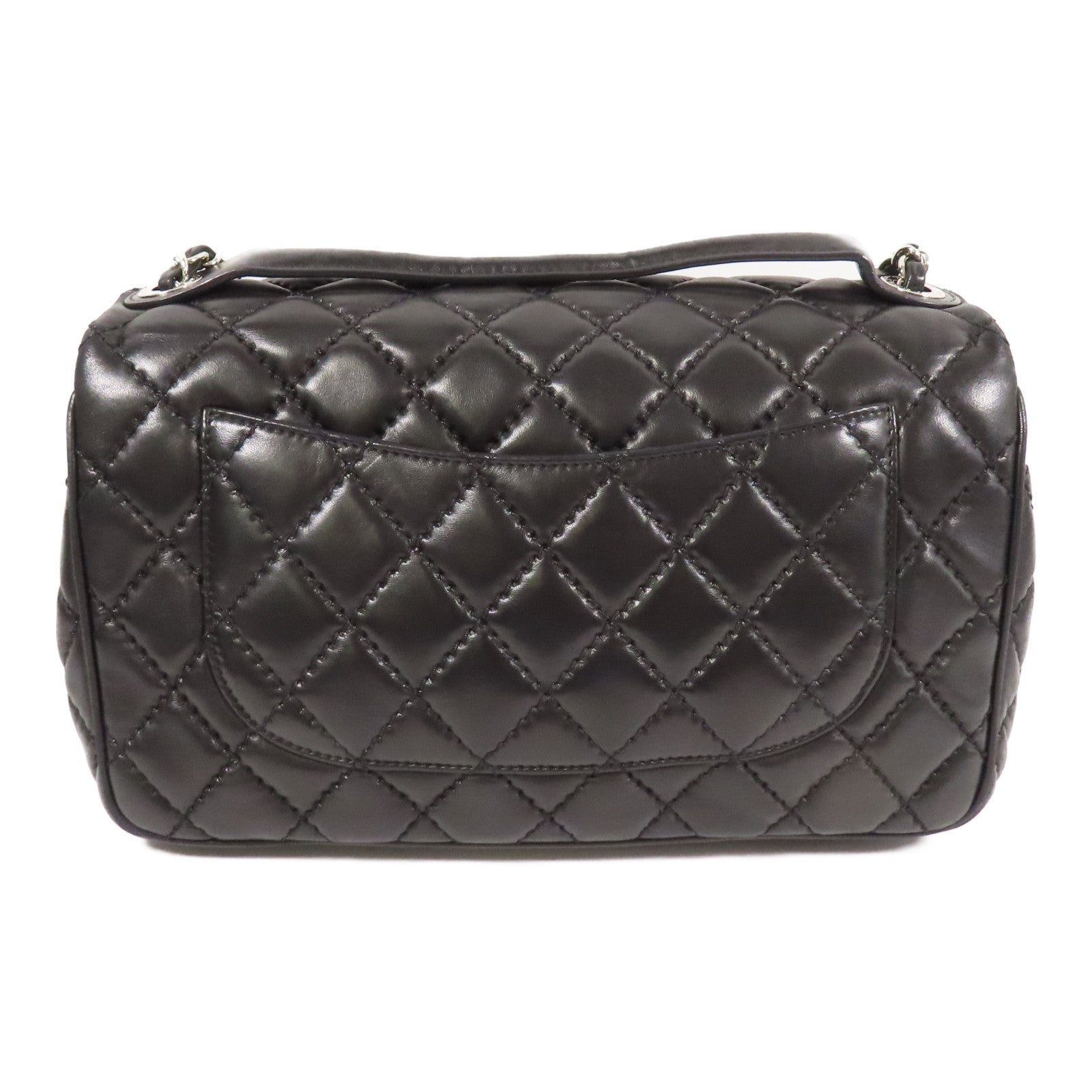 CHANEL 牛皮皮革2 Way Shoulder Bag銀扣手挽肩背兩用袋