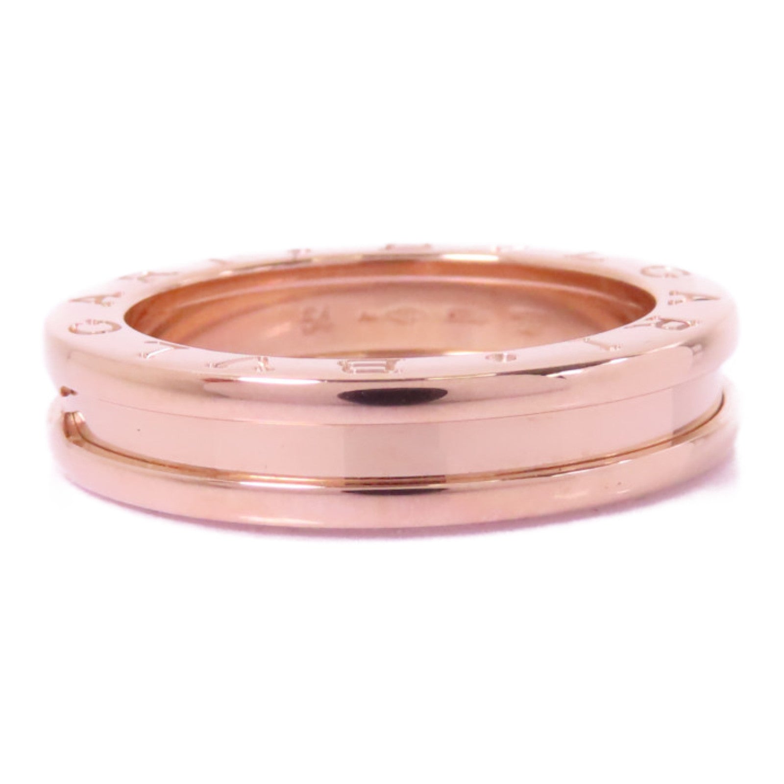BVLGARI 18K玫瑰金B-zero1pm Ring戒指BLV#54 US#6.75