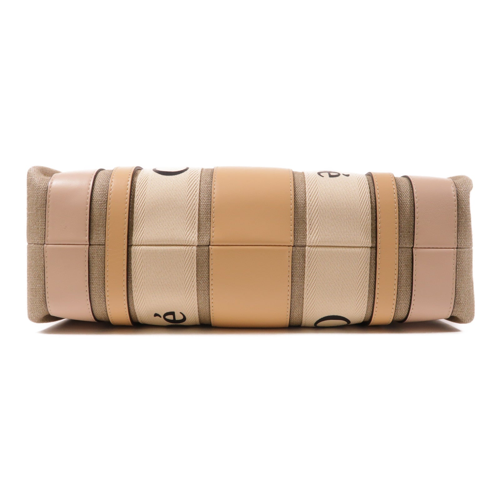 Chloe 帆布/皮革Woody Tote Bag肩背袋
