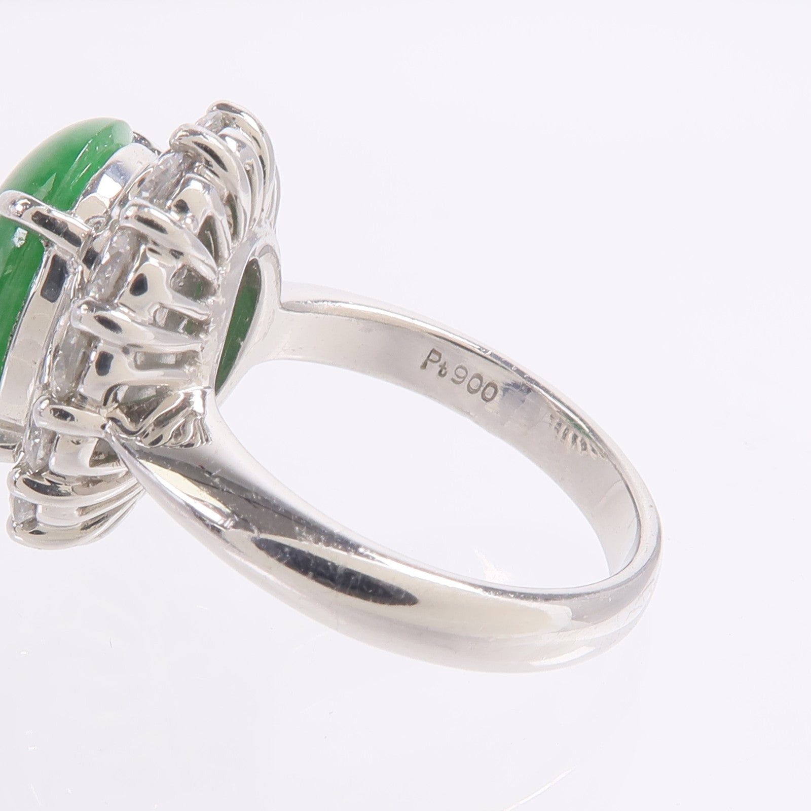 JEWELRY PT900鉑金Jade Diamond Ring翡翠/鑽石戒指