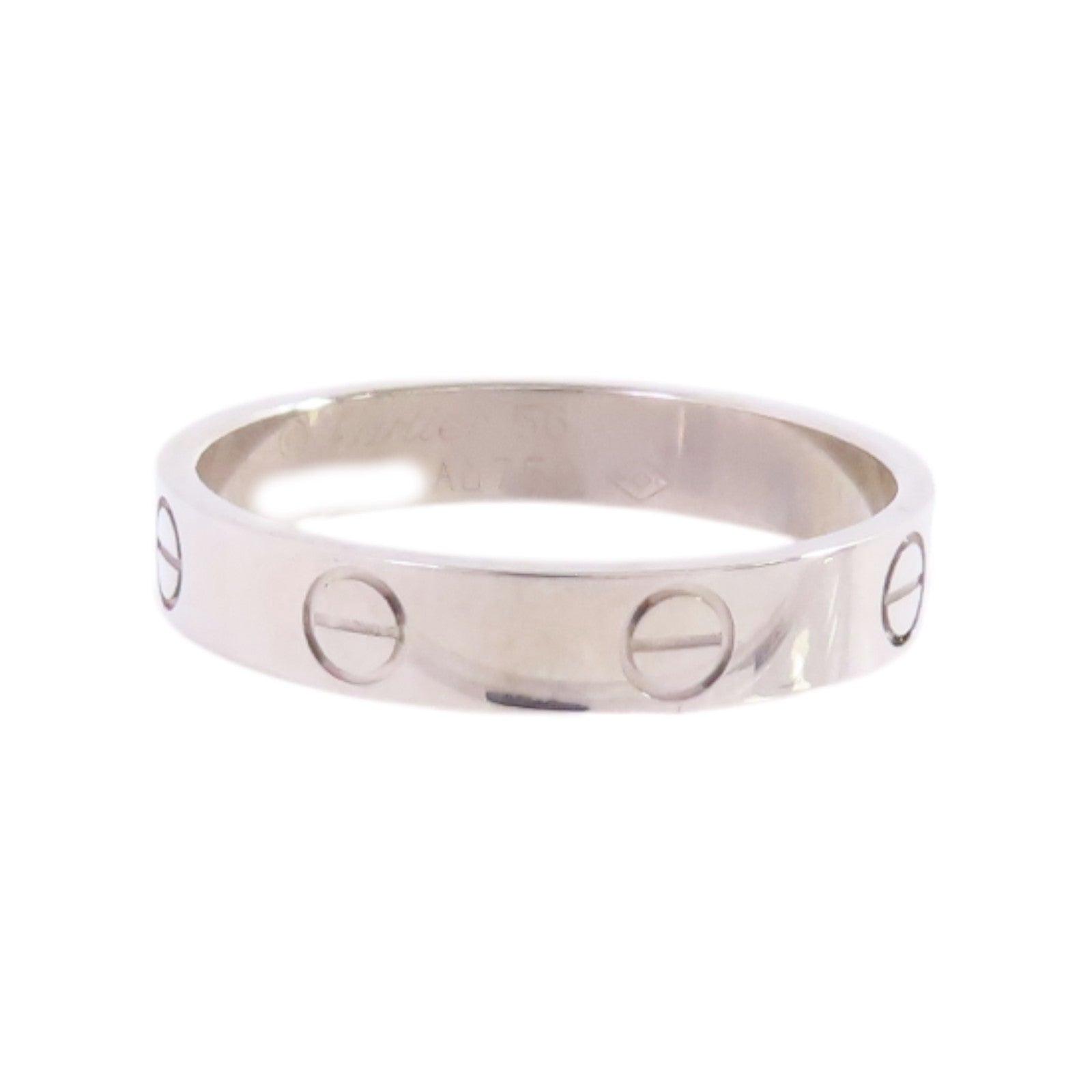 CARTIER 18K白金/Mini Love Ring戒指Cartier#56/US#7.25