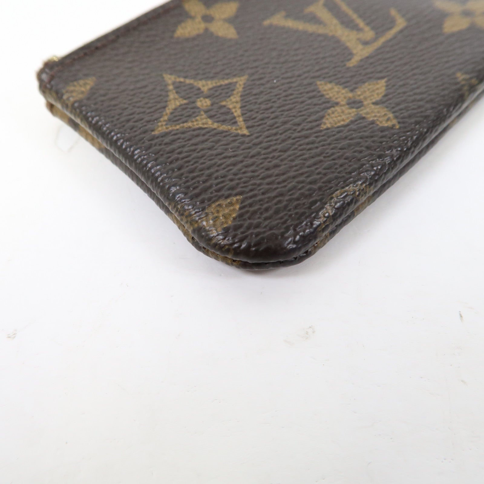 LOUIS VUITTON Monogram Coin Case金扣零錢包啡色