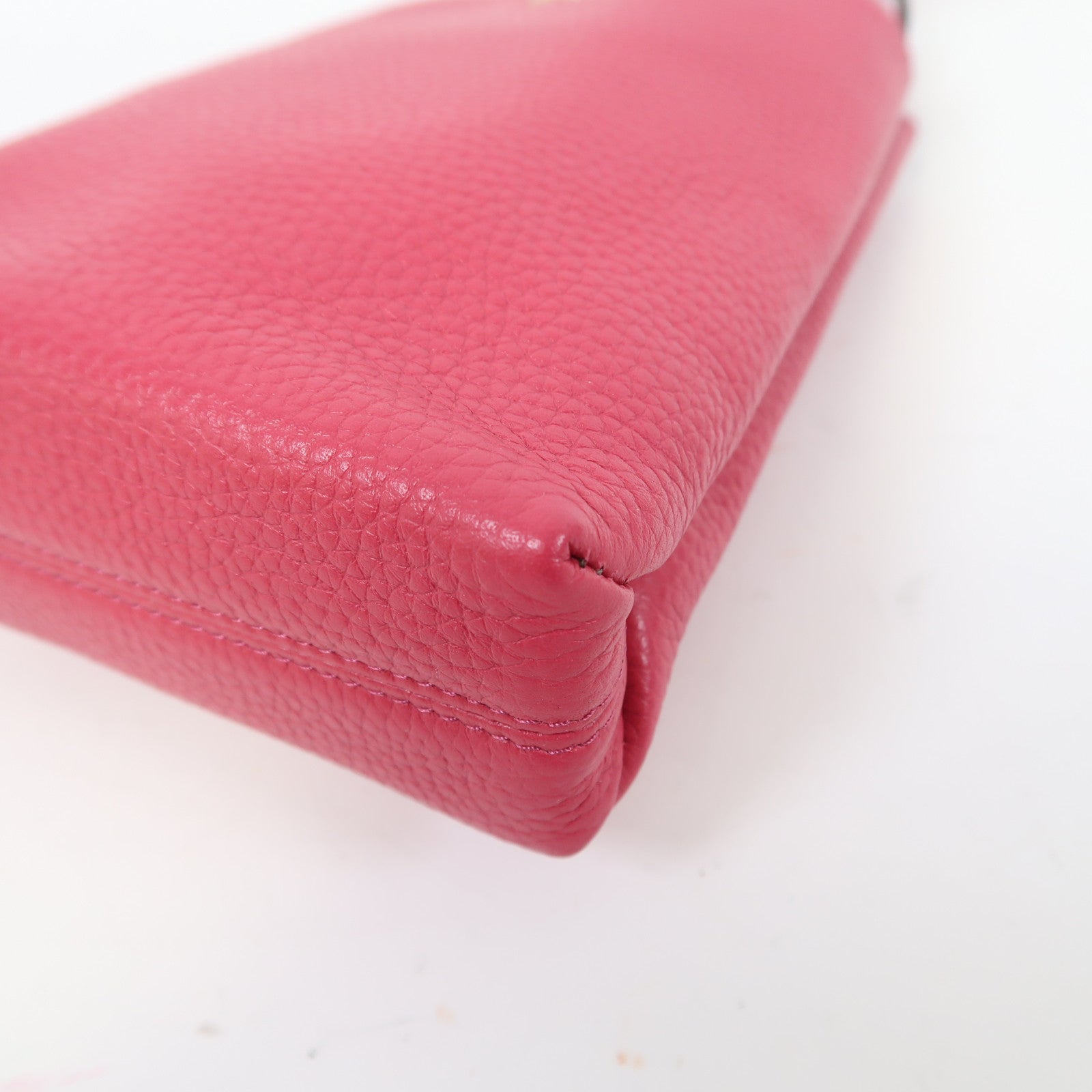 Furla 牛皮皮革Shoulder Bag金扣手挽肩背兩用袋粉紅色