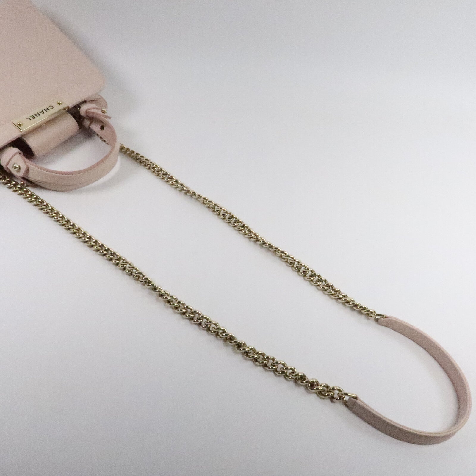 CHANEL 牛皮皮革Label Click Shopping Tote手挽肩背兩用袋