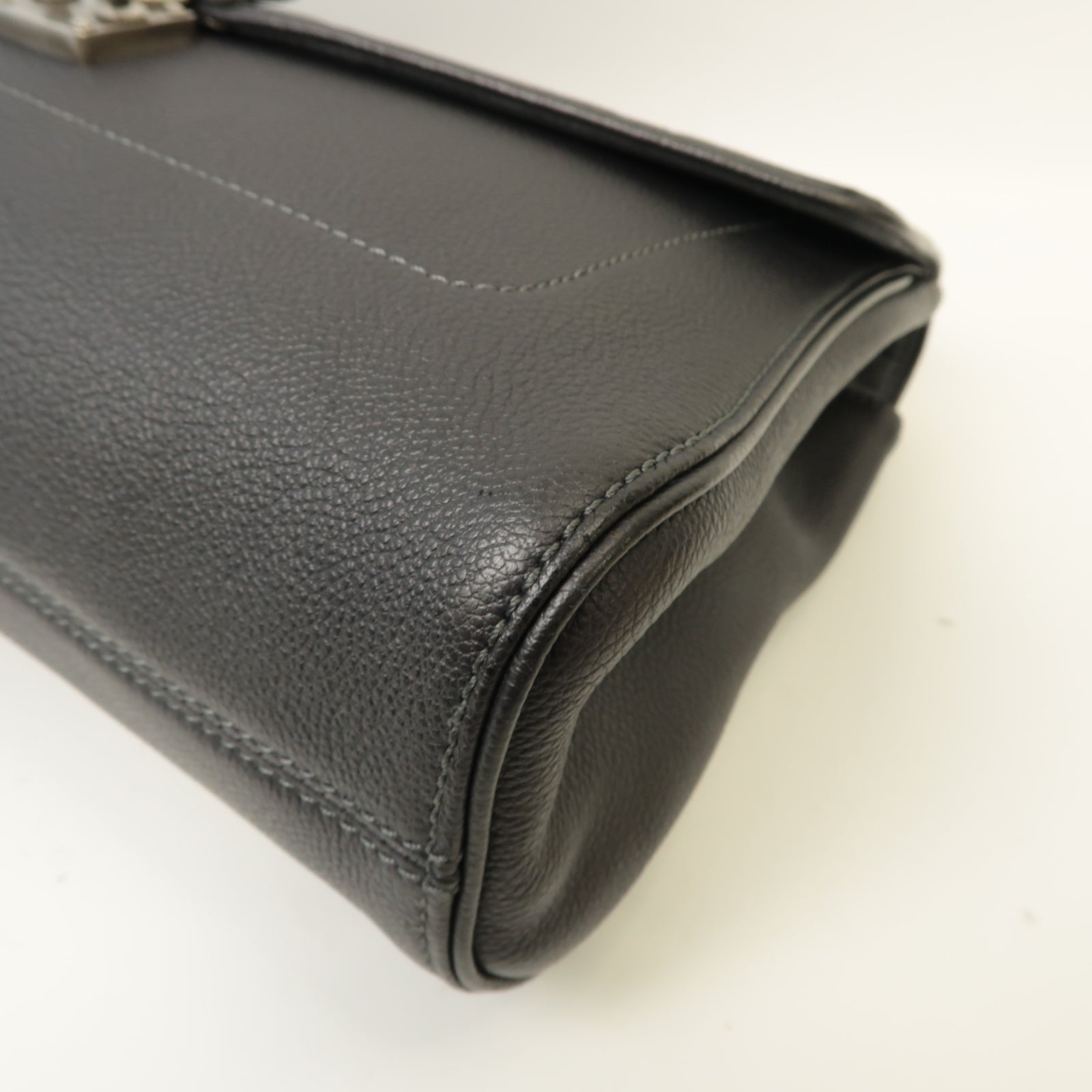 LOUIS VUITTON Monogram Empreinte Saint-Germain MM銀扣鏈帶肩背袋黒色