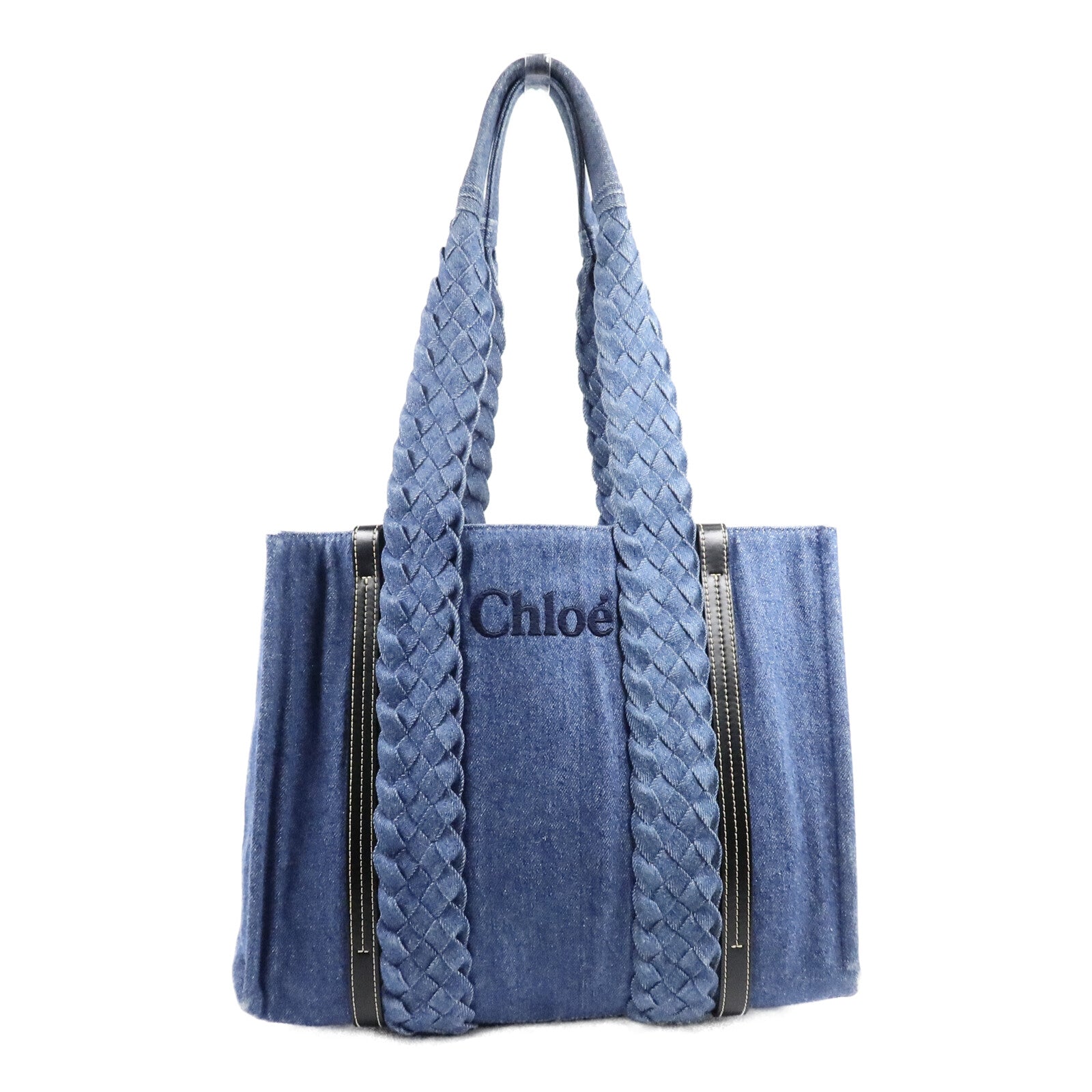 Chloe 牛仔布Woody Tote Bag Large手挽袋
