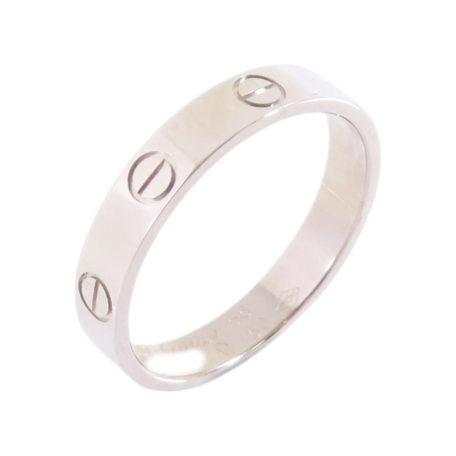 CARTIER 18K白金/Mini Love Ring戒指Cartier#56/US#7.25