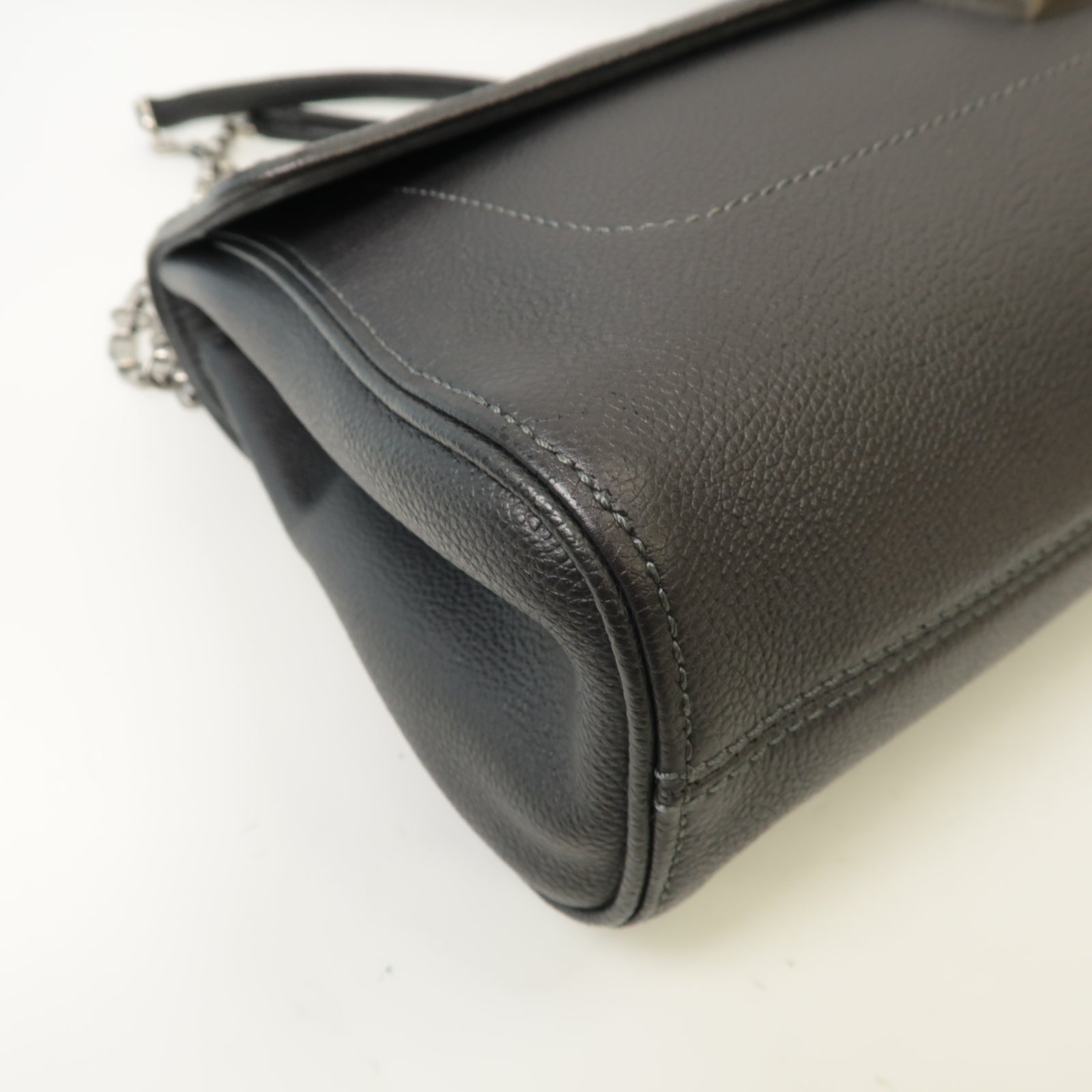 LOUIS VUITTON Monogram Empreinte Saint-Germain MM銀扣鏈帶肩背袋黒色