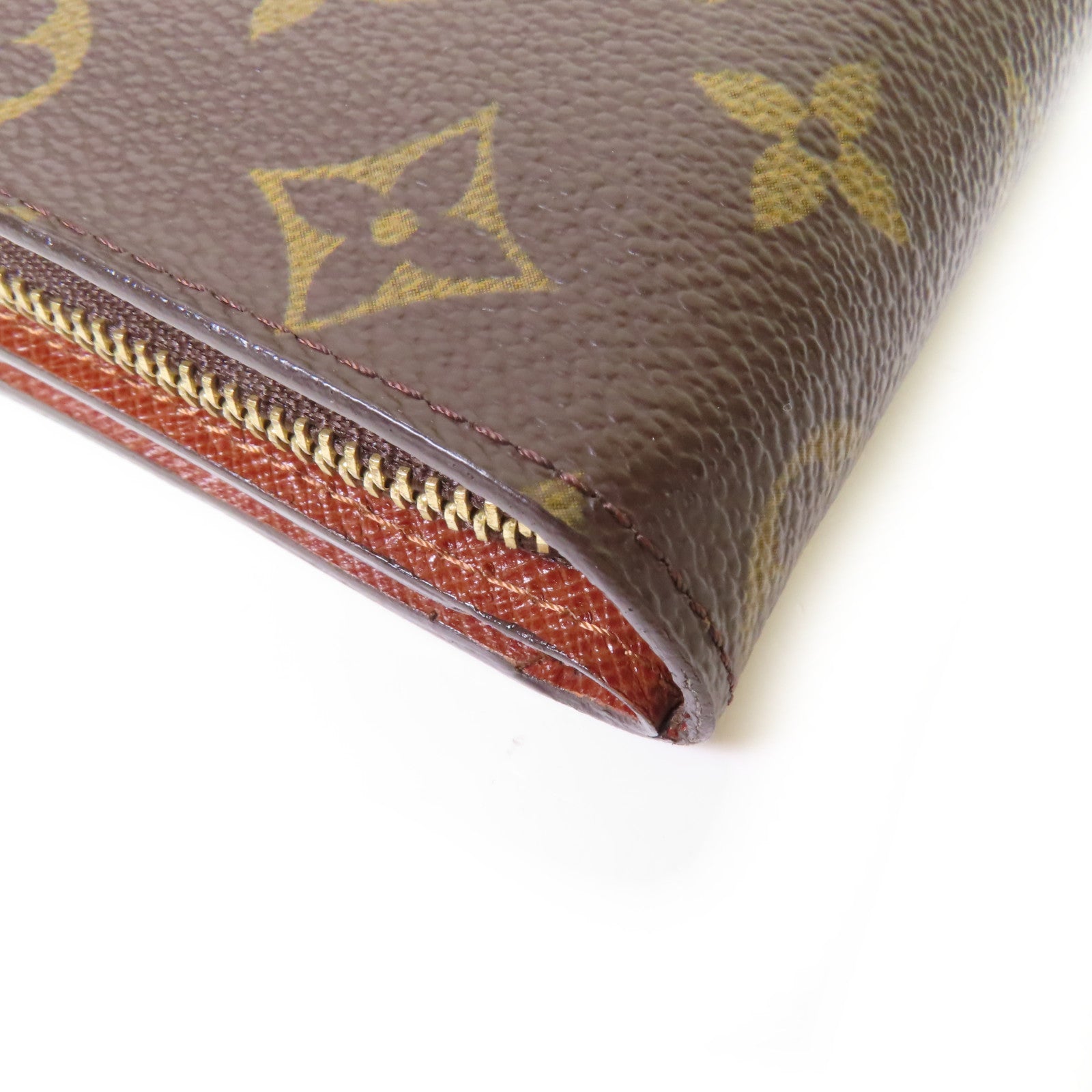 LOUIS VUITTON Monogram Compact Zip Wallet金扣錢包啡色
