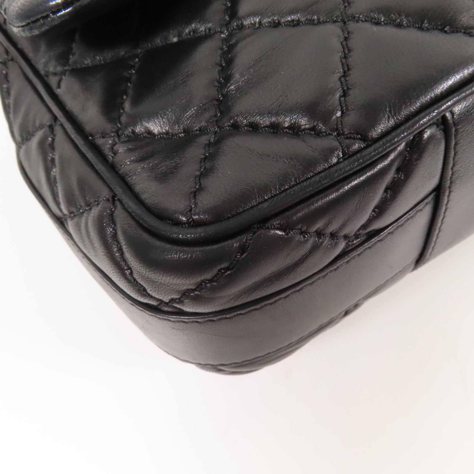 CHANEL 牛皮皮革2 Way Shoulder Bag銀扣手挽肩背兩用袋