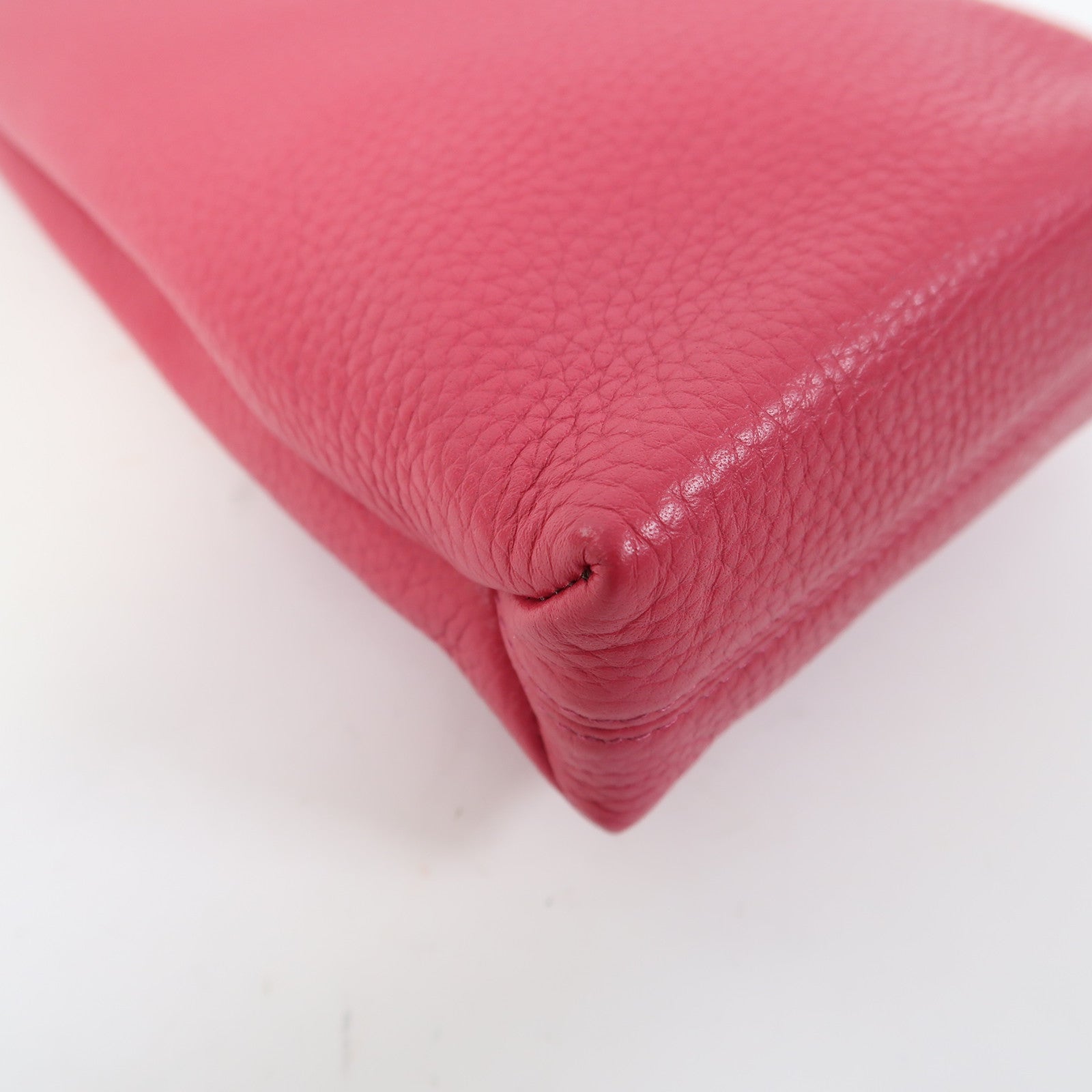 Furla 牛皮皮革Shoulder Bag金扣手挽肩背兩用袋粉紅色