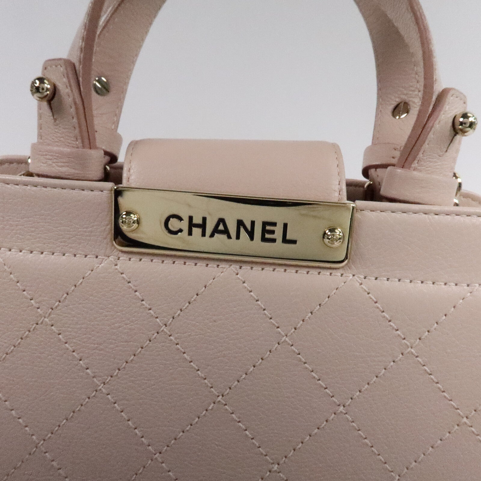 CHANEL 牛皮皮革Label Click Shopping Tote手挽肩背兩用袋