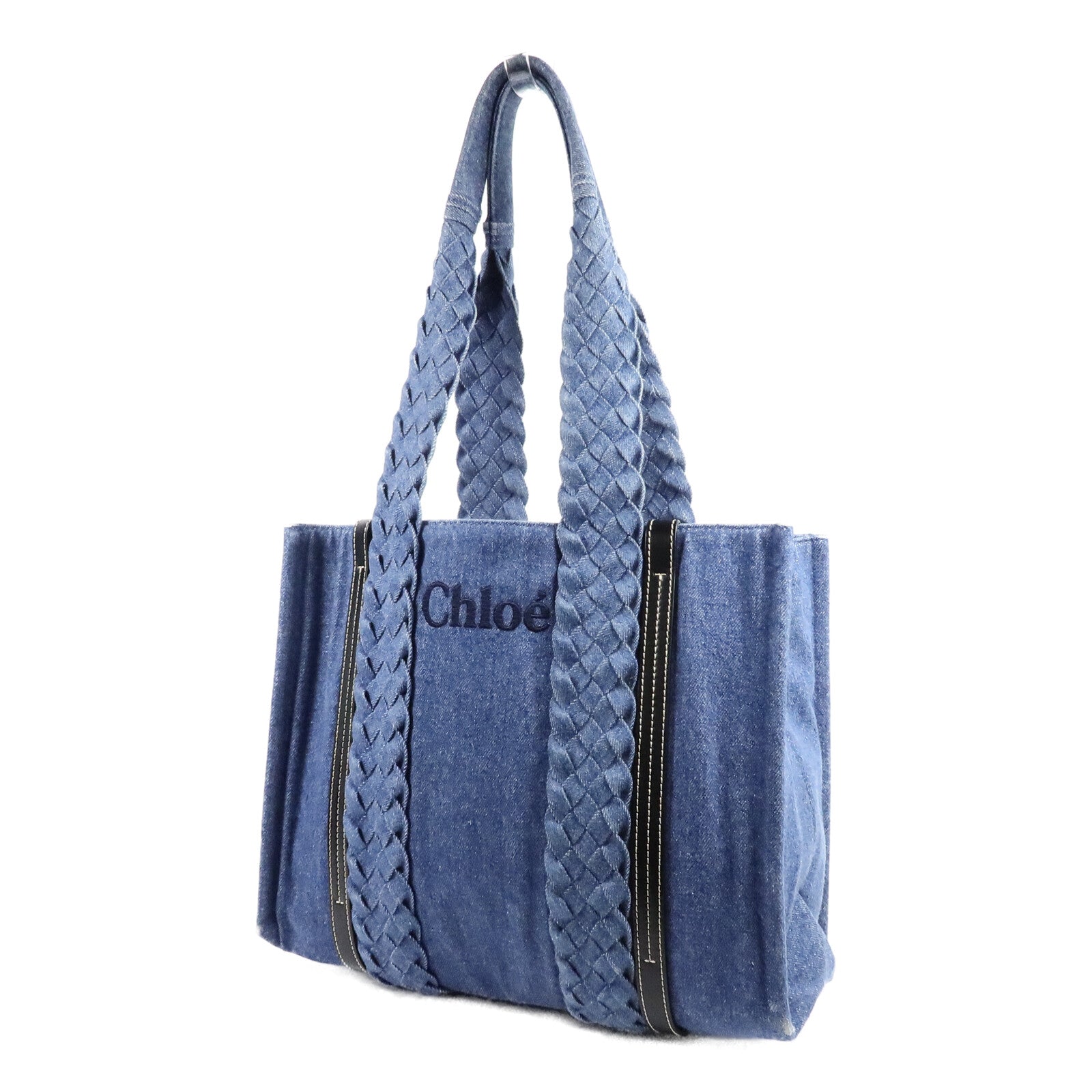 Chloe 牛仔布Woody Tote Bag Large手挽袋