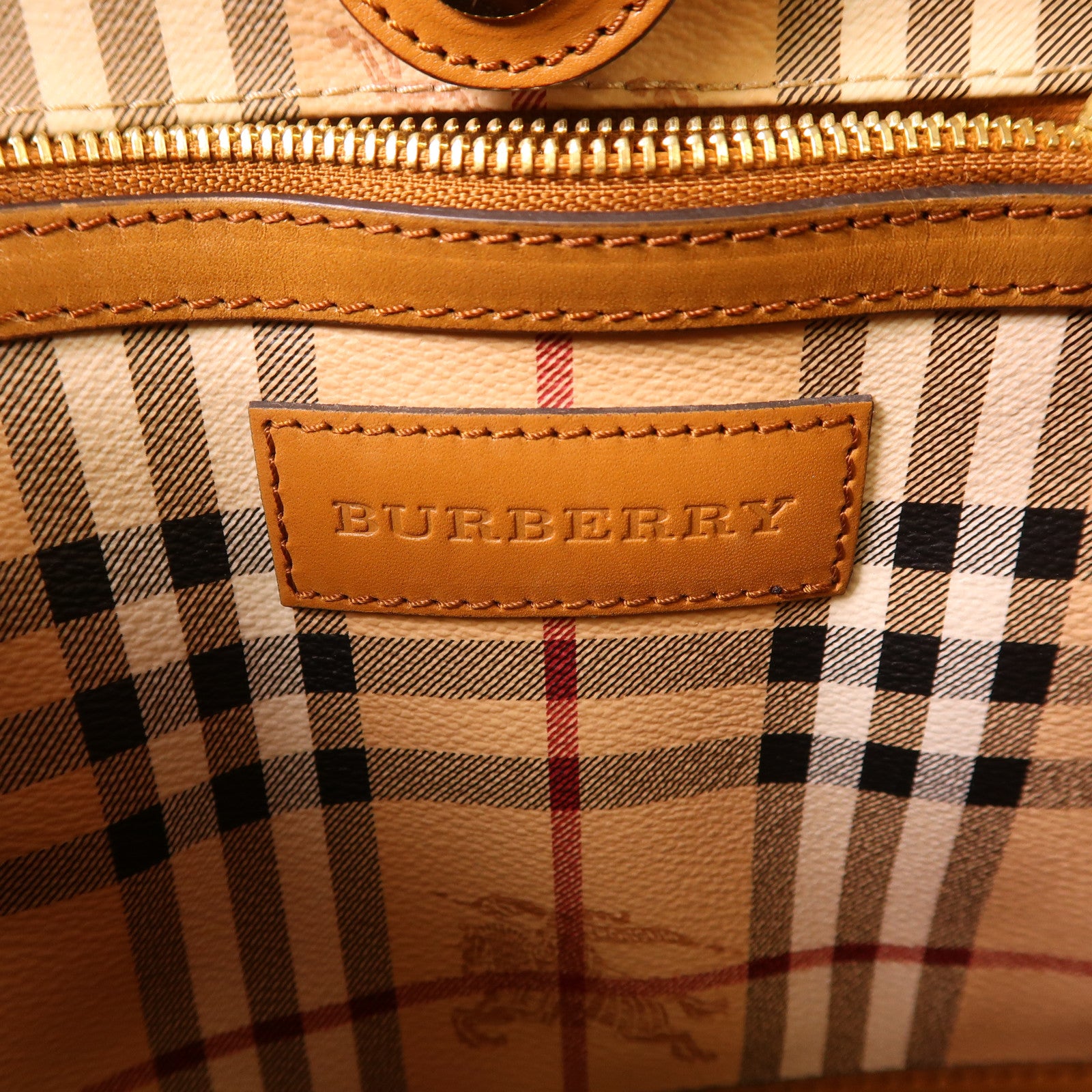 BURBERRY 塗層帆布Tote Bag金扣肩背袋