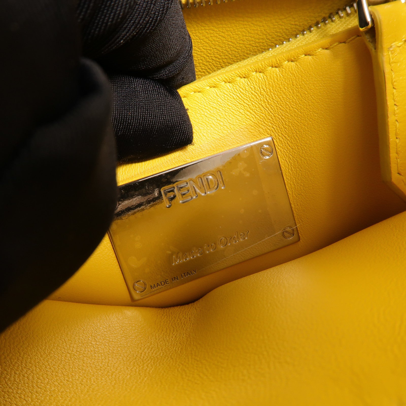 FENDI Mink/羊皮皮革Peekaboo Mini手挽肩背兩用袋
