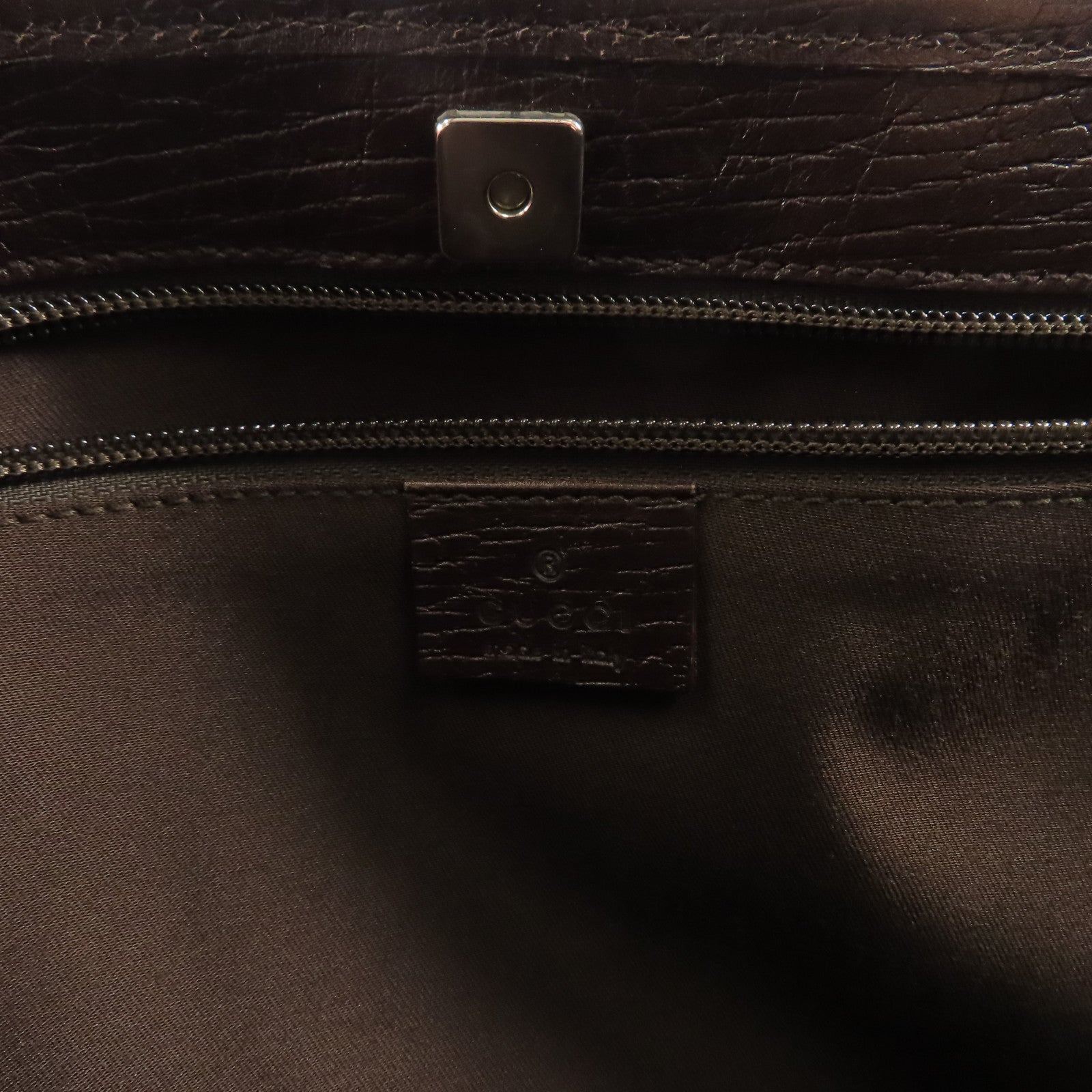 GUCCI 塗層帆布Tote Bag銀扣手挽袋