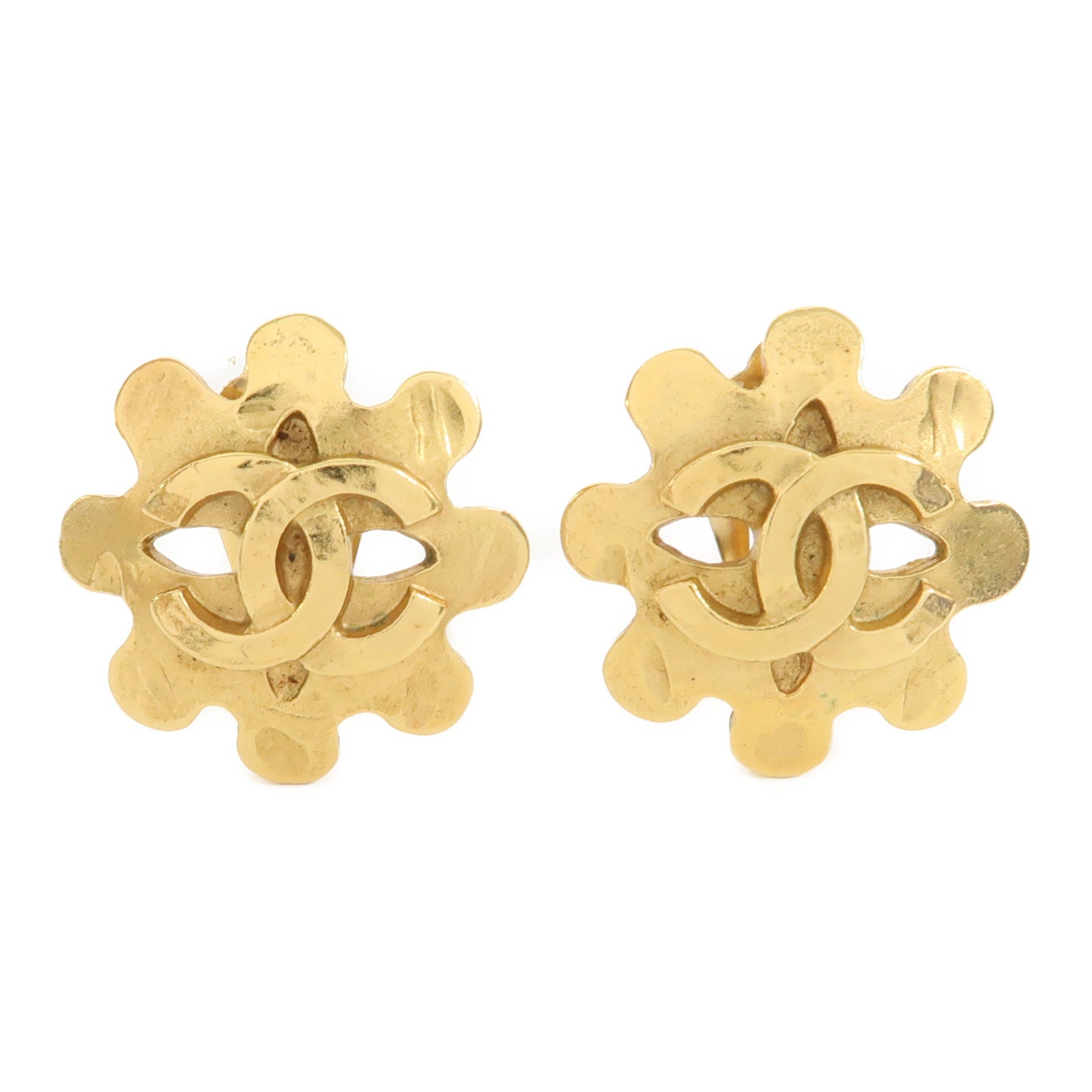 CHANEL 金屬Vintage Earrings耳環金色