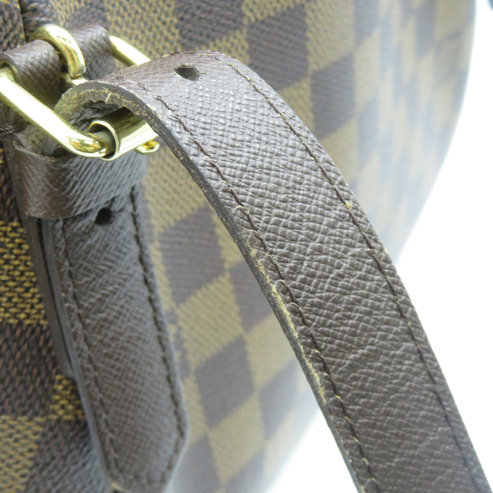LOUIS VUITTON 【激減優惠】Damier Ebene Belem MM金扣肩背袋啡色