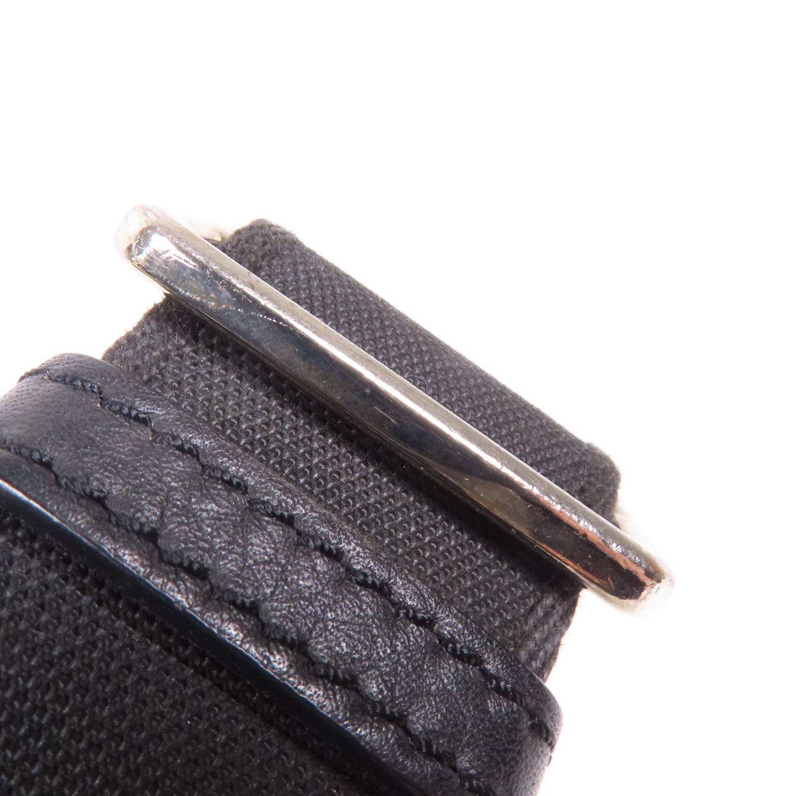 LOEWE 帆布Shoulder Strap銀扣肩帶