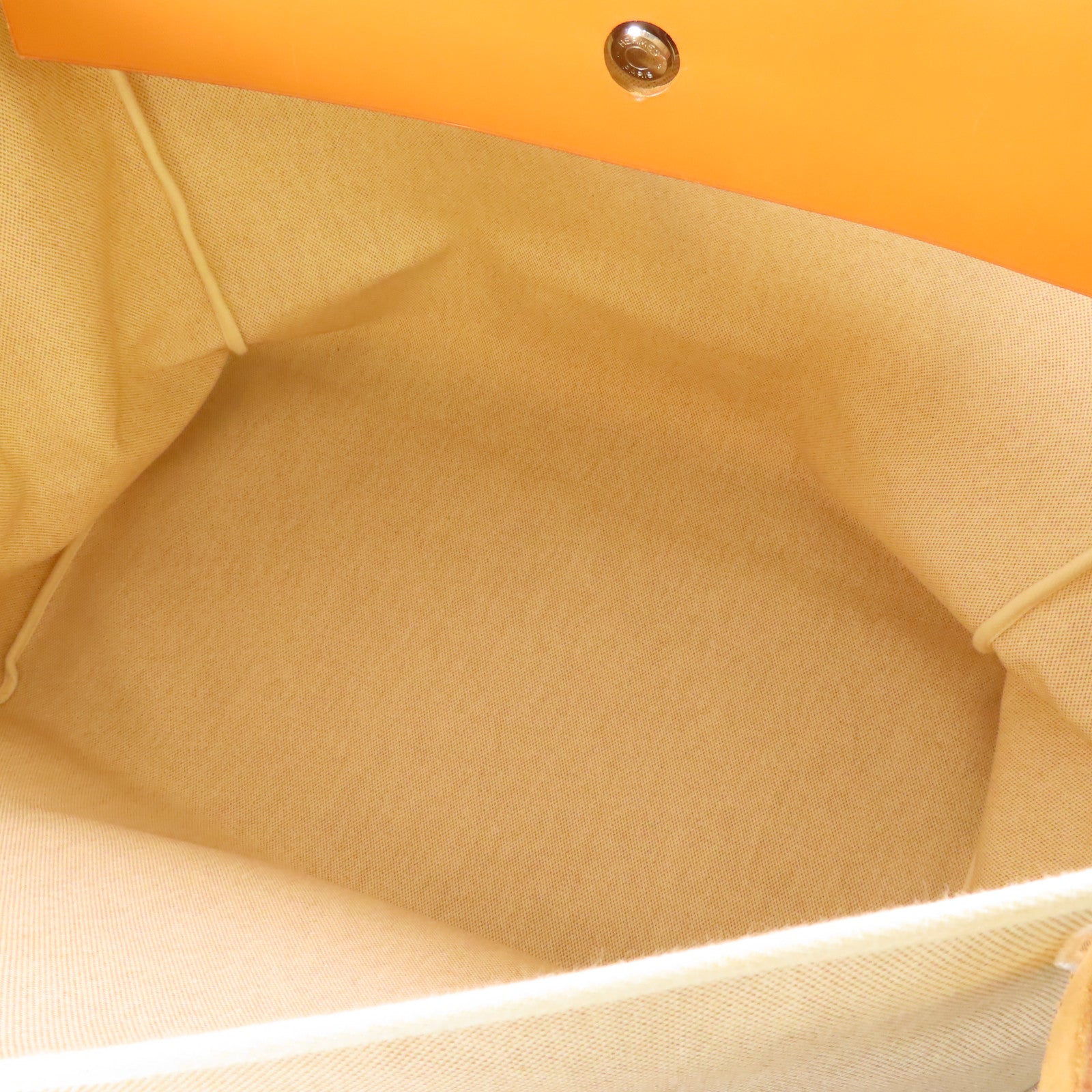 HERMES Toile H Herbag TGM銀扣手挽肩背兩用袋Beige