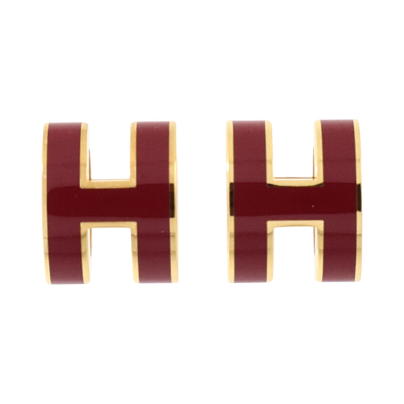 HERMES 金屬/琺瑯Mini Pop H Earrings耳環