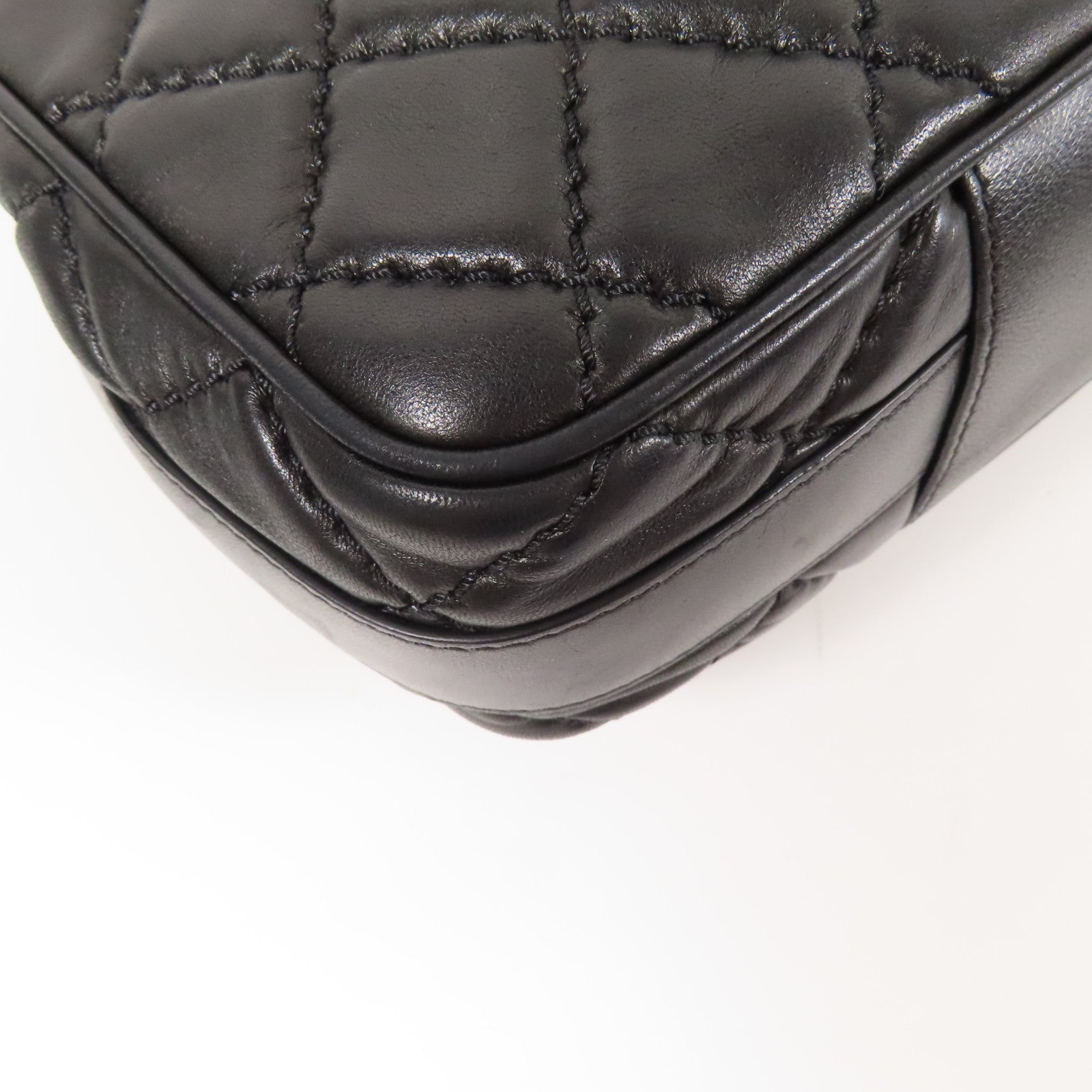 CHANEL 牛皮皮革2 Way Shoulder Bag銀扣手挽肩背兩用袋