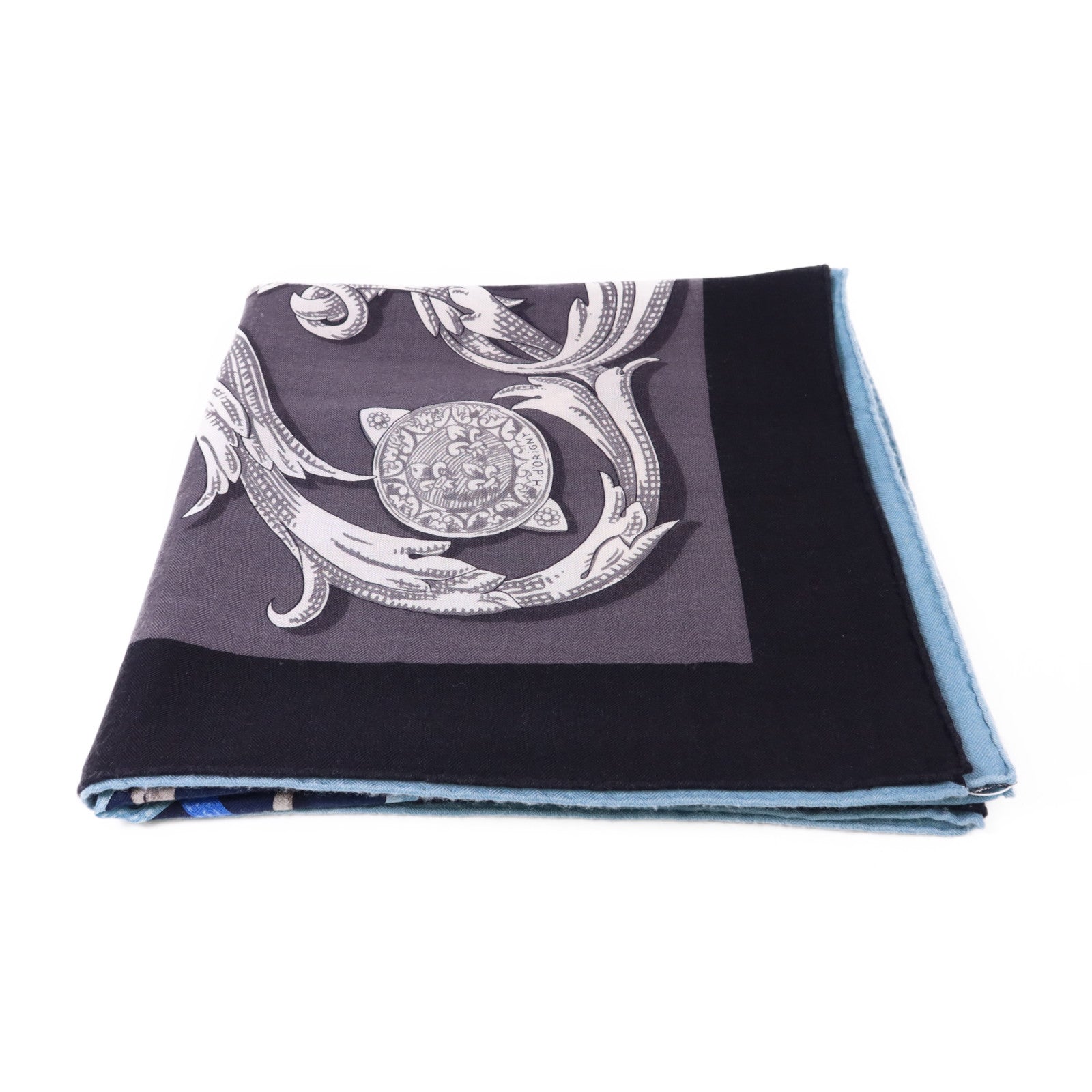 HERMES 絲質/羊絨Scarf 140X140絲巾