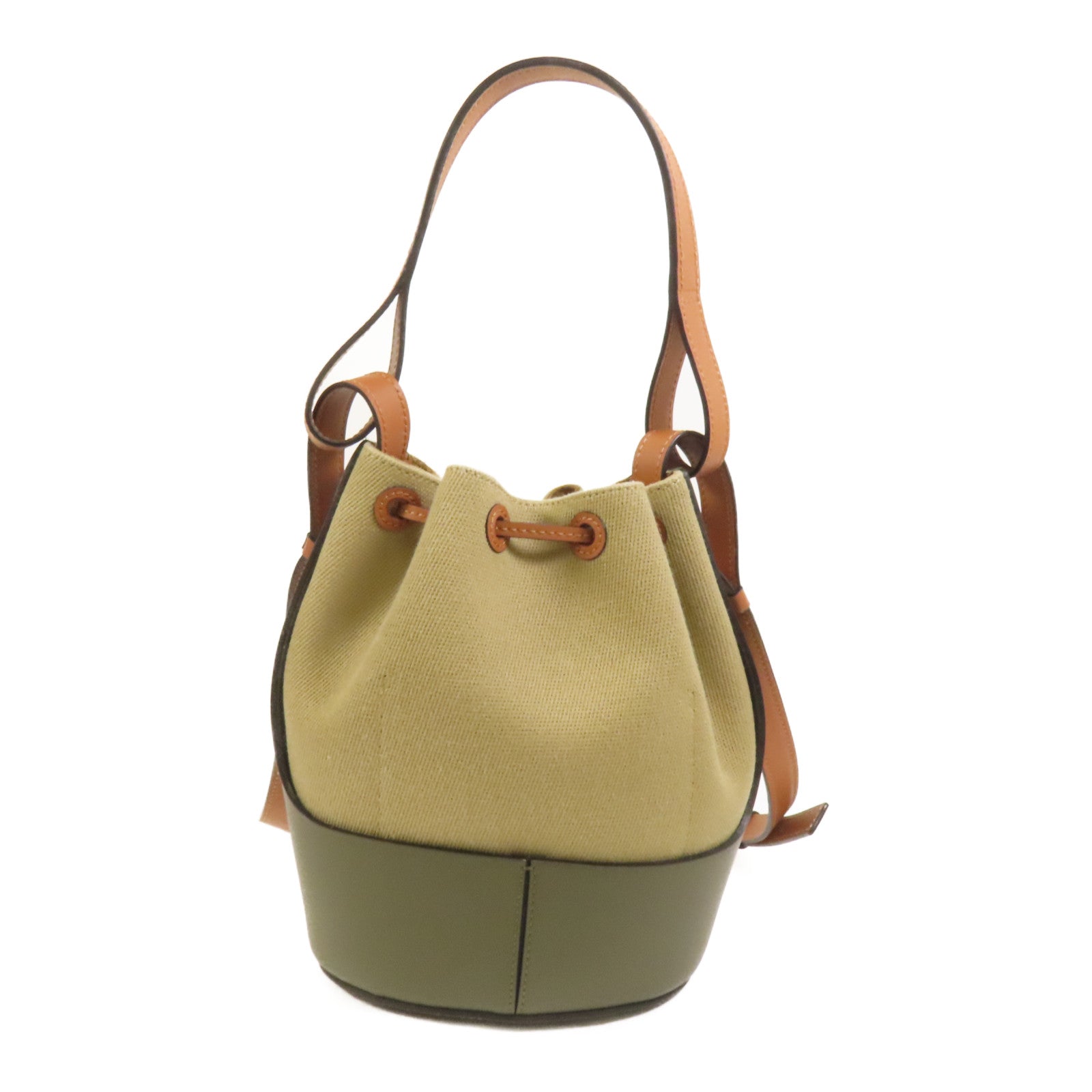 LOEWE 帆布/牛皮皮革Balloon肩背袋
