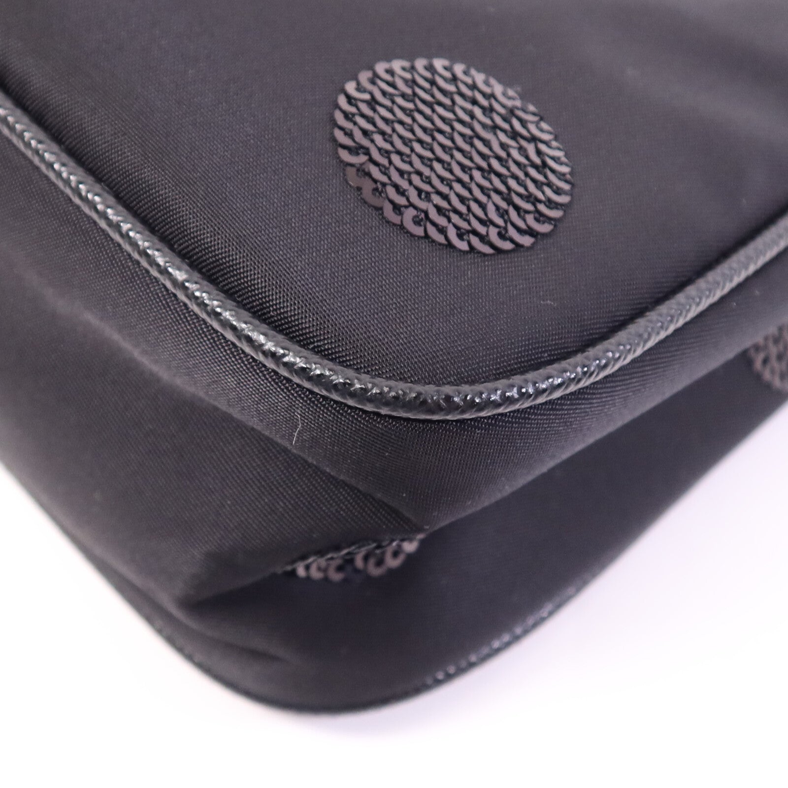 PRADA 【激減優惠】尼龍/珠片Sequin Polka Dot Bag銀扣鏈帶肩背袋