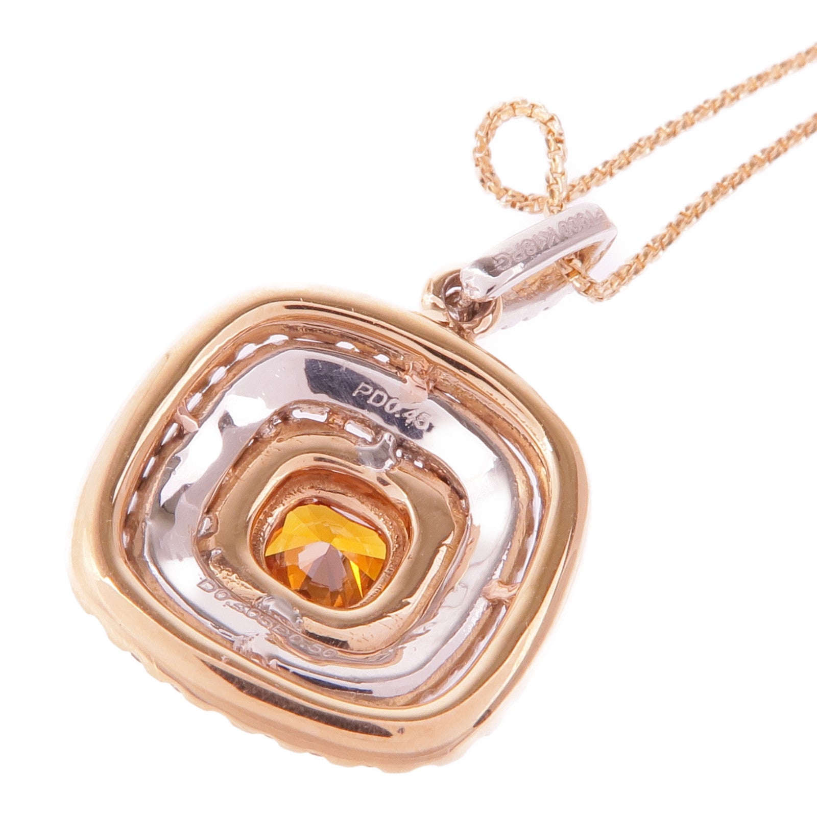 JEWELRY 18K玫瑰金/PT900鉑金Diamond Necklace鑽石項鍊