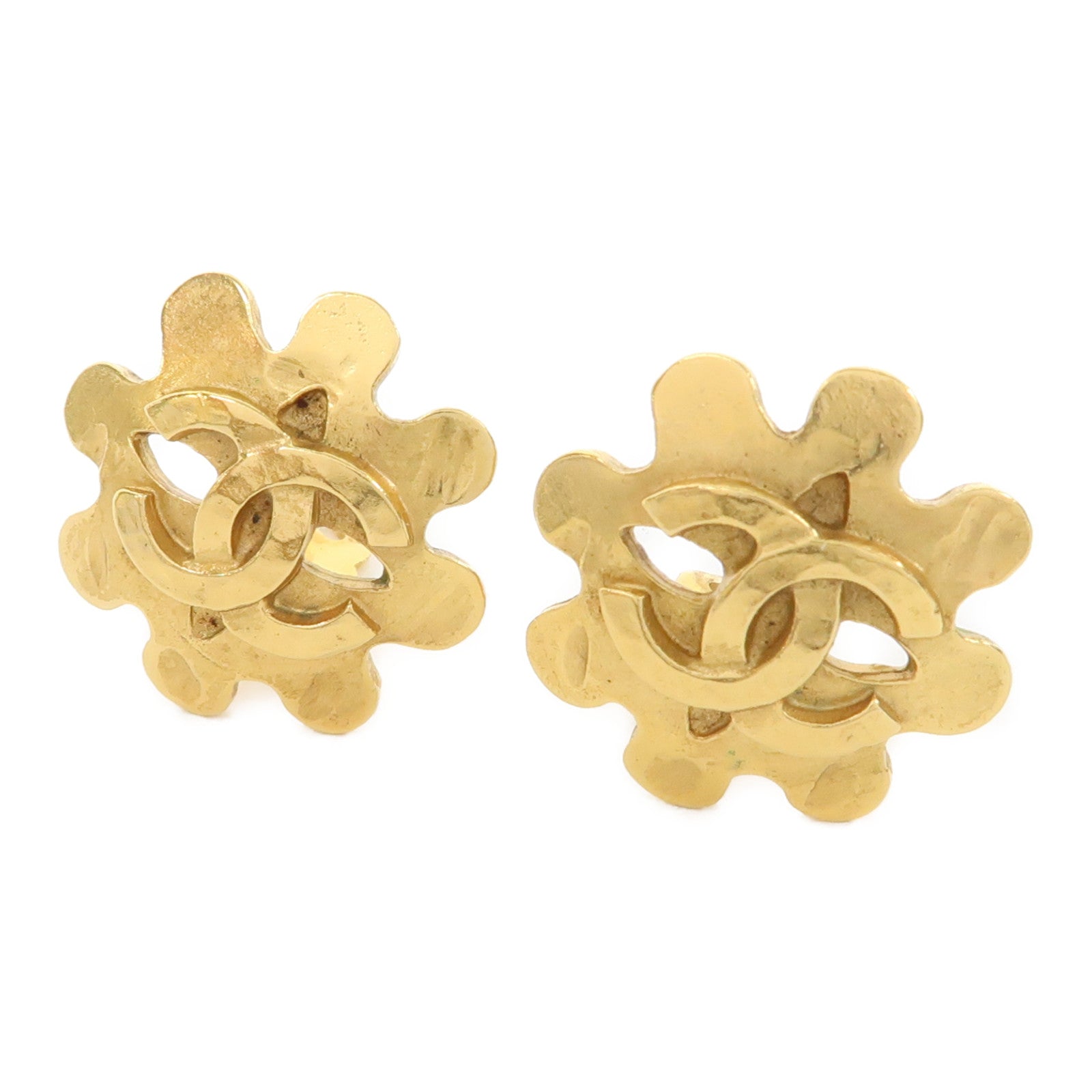 CHANEL 金屬Vintage Earrings耳環金色