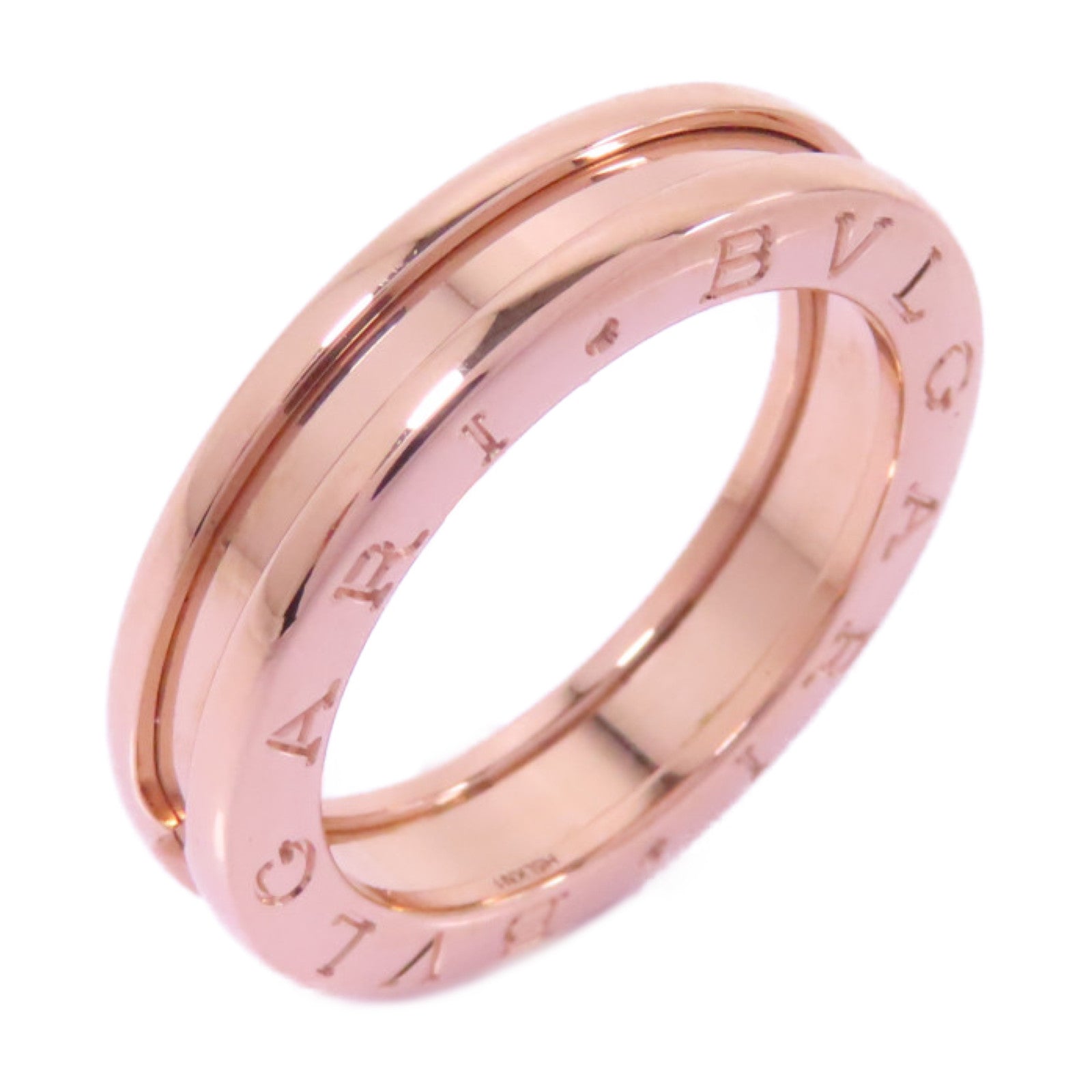 BVLGARI 18K玫瑰金B-zero1pm Ring戒指BLV#54 US#6.75