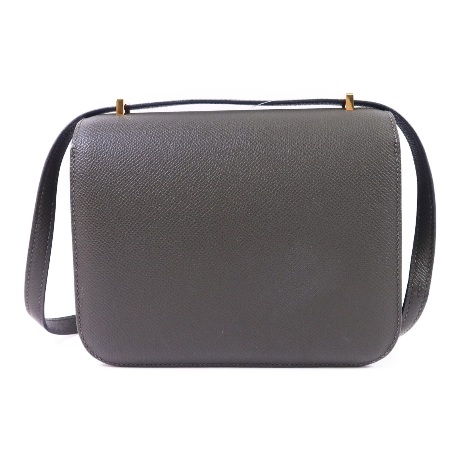 HERMES Veau Epsom皮革Constance Mini金扣肩背袋 Vert de Gris