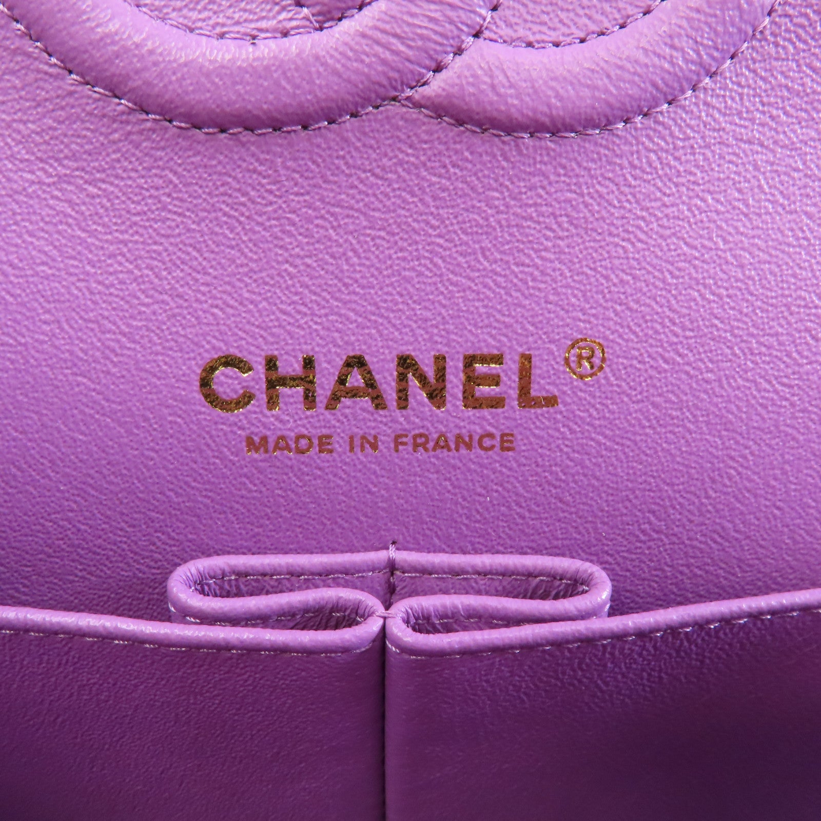 CHANEL 【激減優惠】菱格漆皮皮革Classic Chain Shoulder Bag金扣鏈帶肩背袋紫色