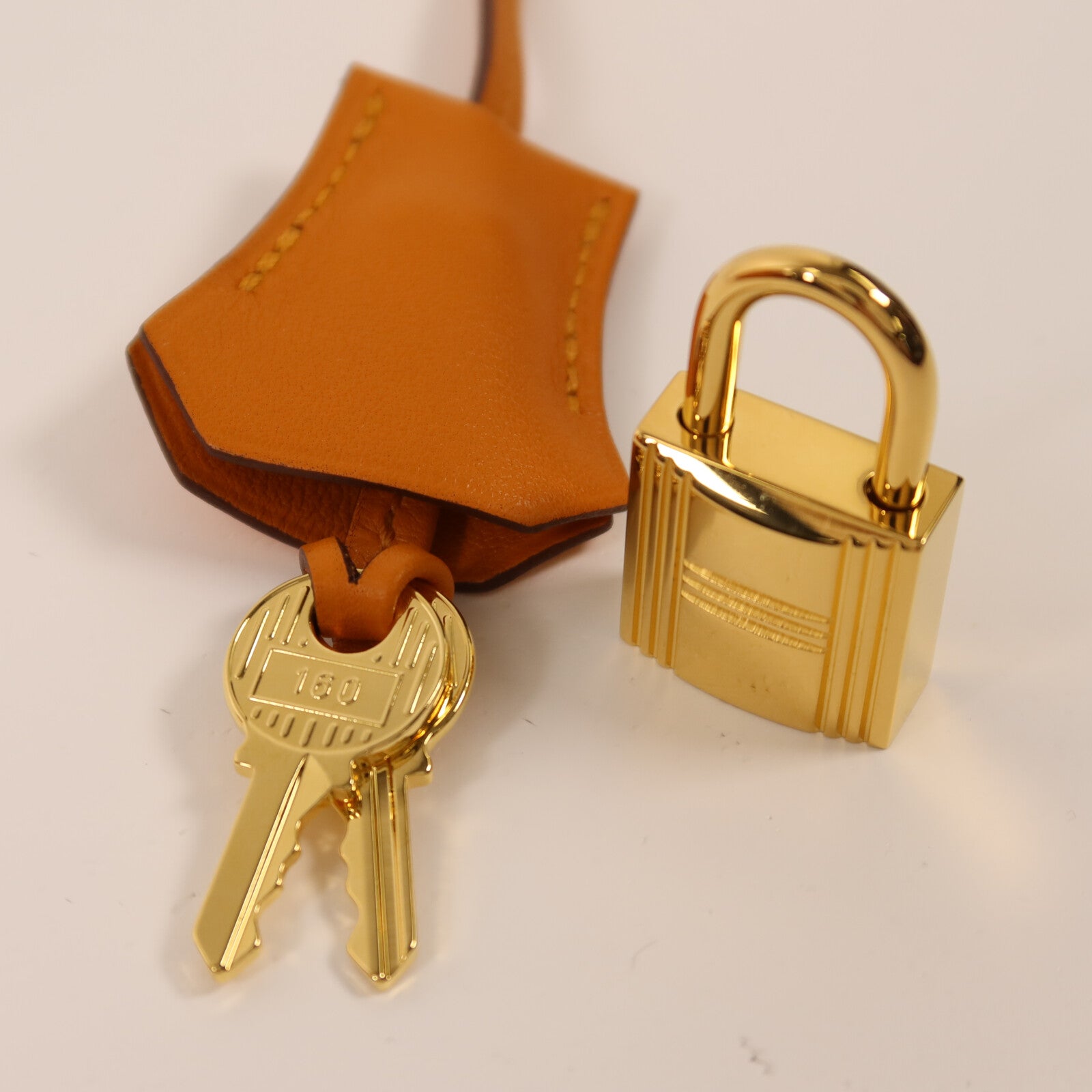 HERMES Swift皮革Birkin 25金扣手挽袋Apricot