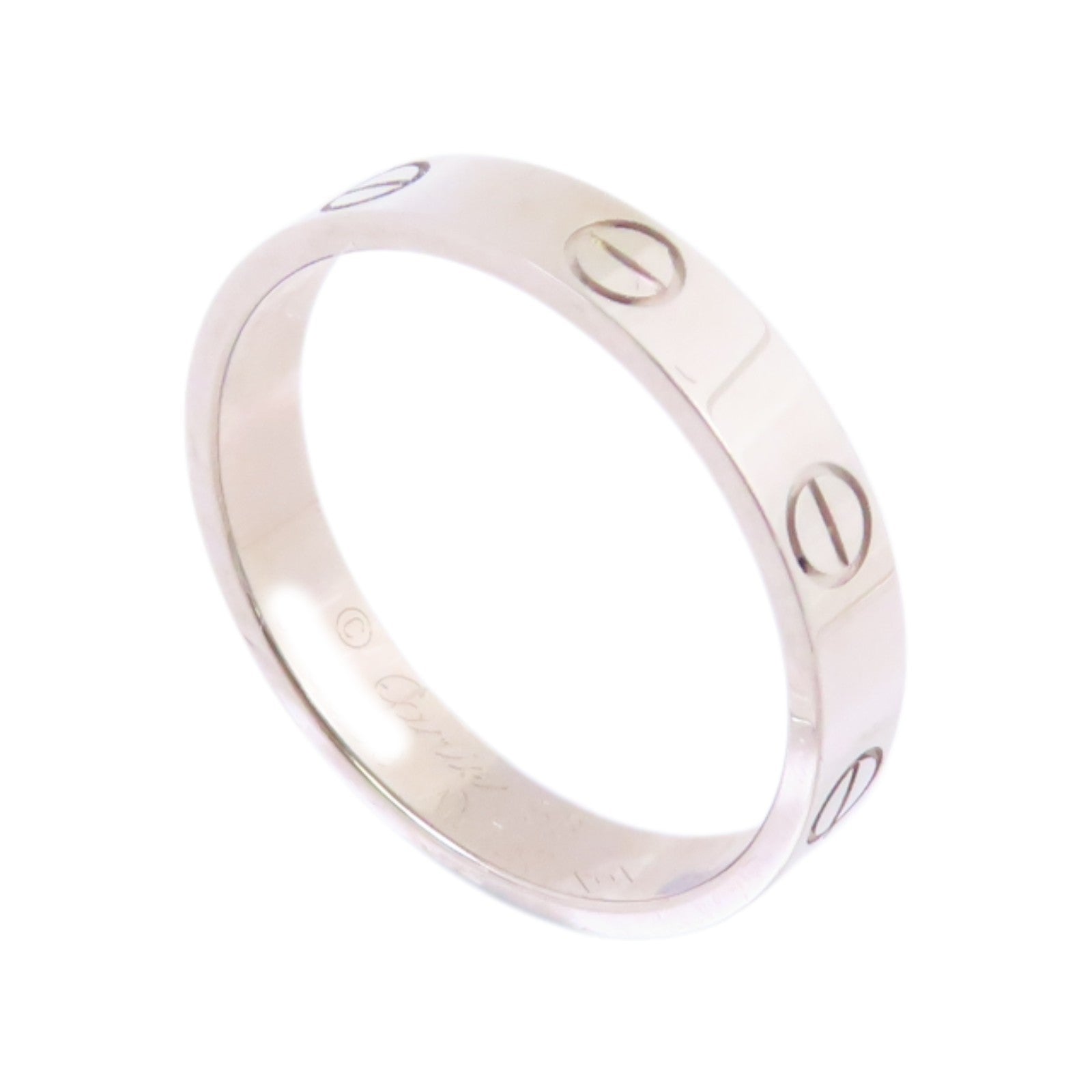 CARTIER 18K白金/Mini Love Ring戒指Cartier#56/US#7.25